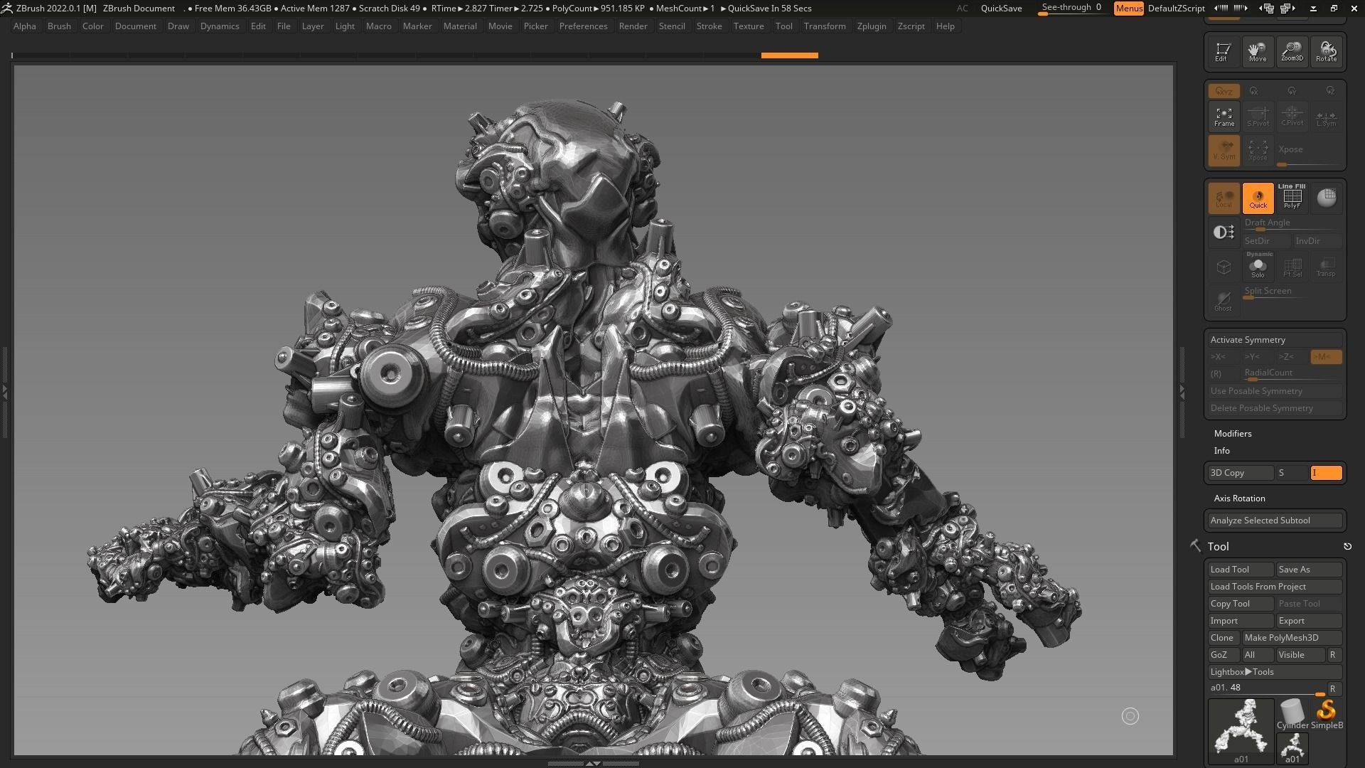 robot skull animal 145 3d print model 3D print model_16