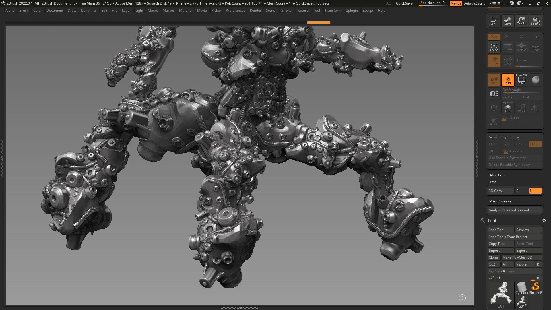 robot skull animal 145 3d print model 3D print model_19