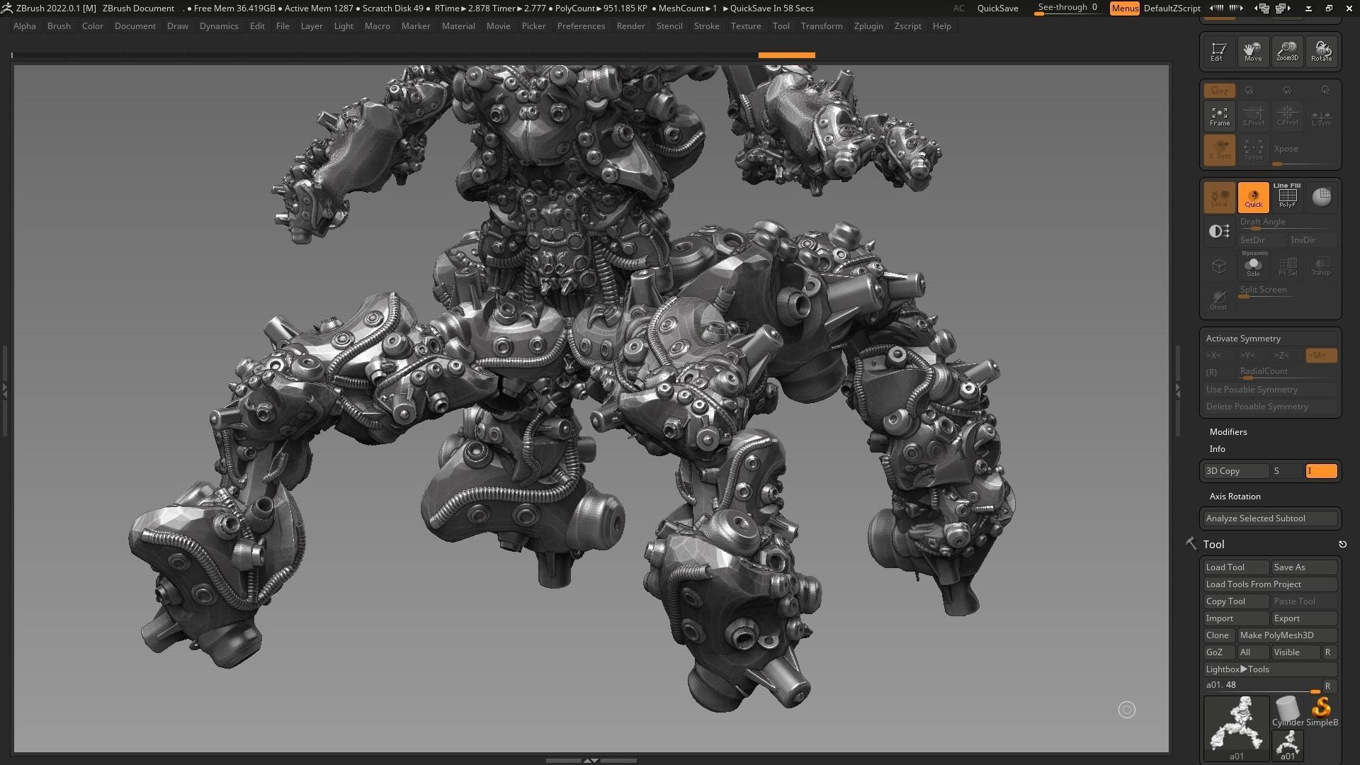 robot skull animal 145 3d print model 3D print model_18