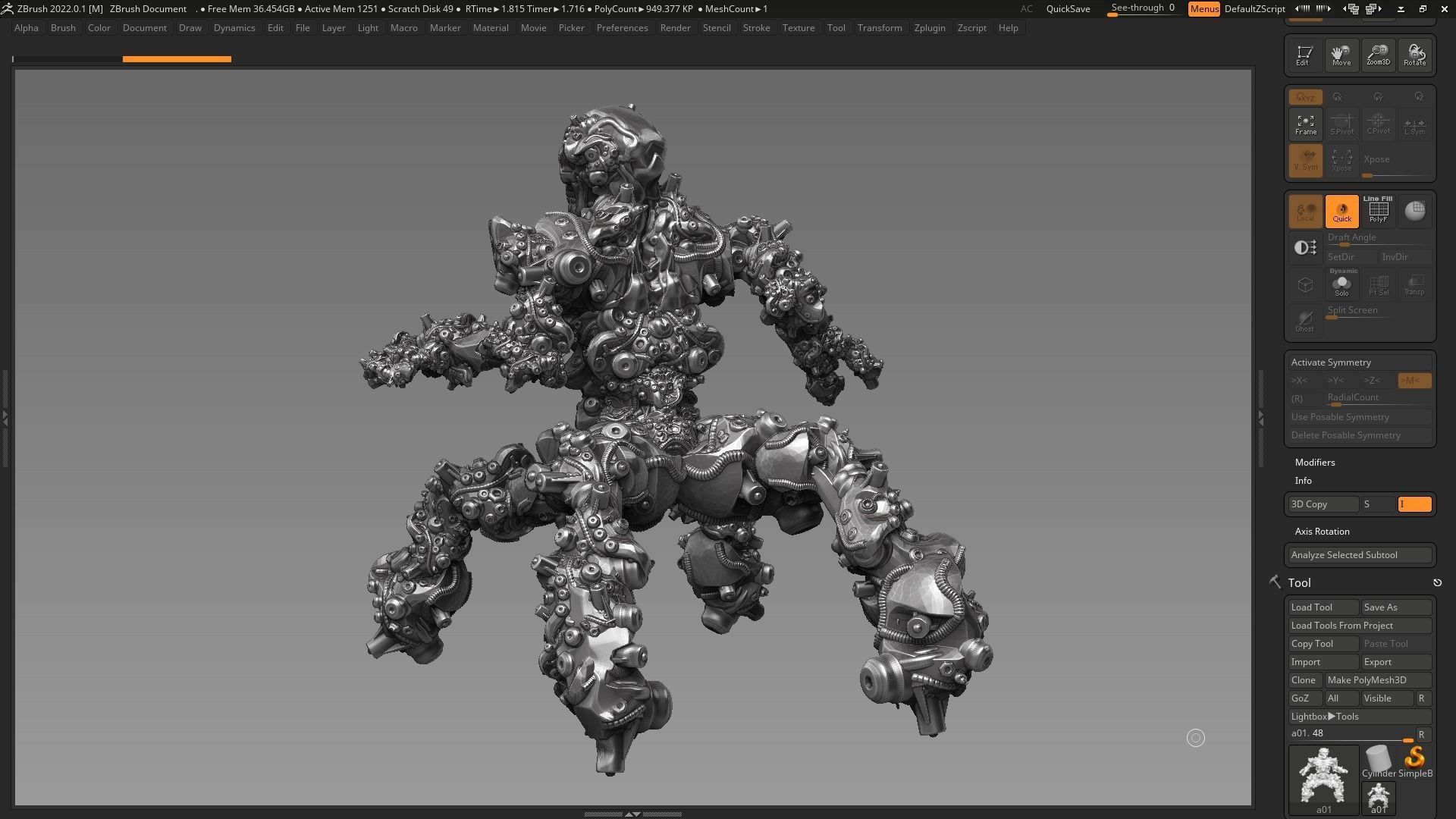 robot skull animal 145 3d print model 3D print model_9