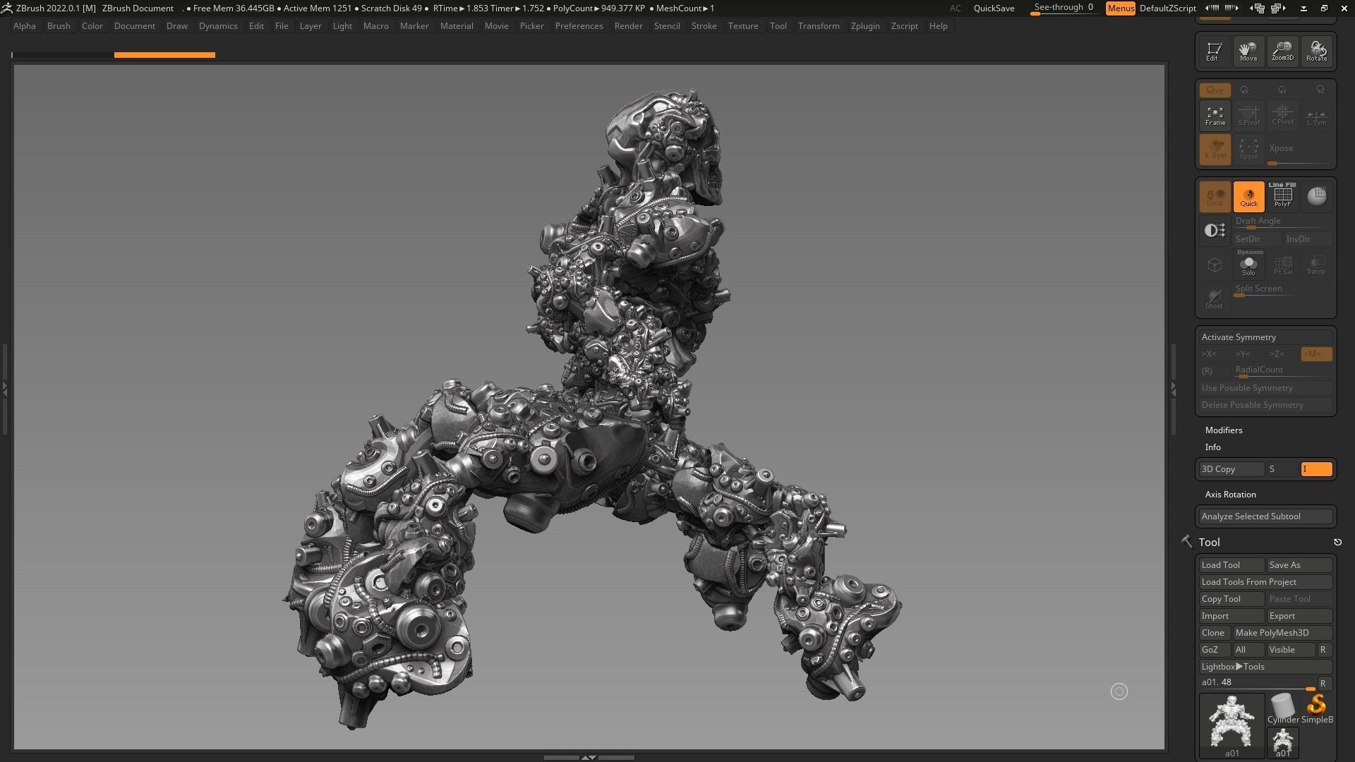 robot skull animal 145 3d print model 3D print model_6