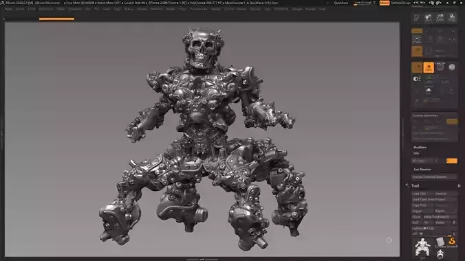 robot skull animal 145 3d print model 3D print model