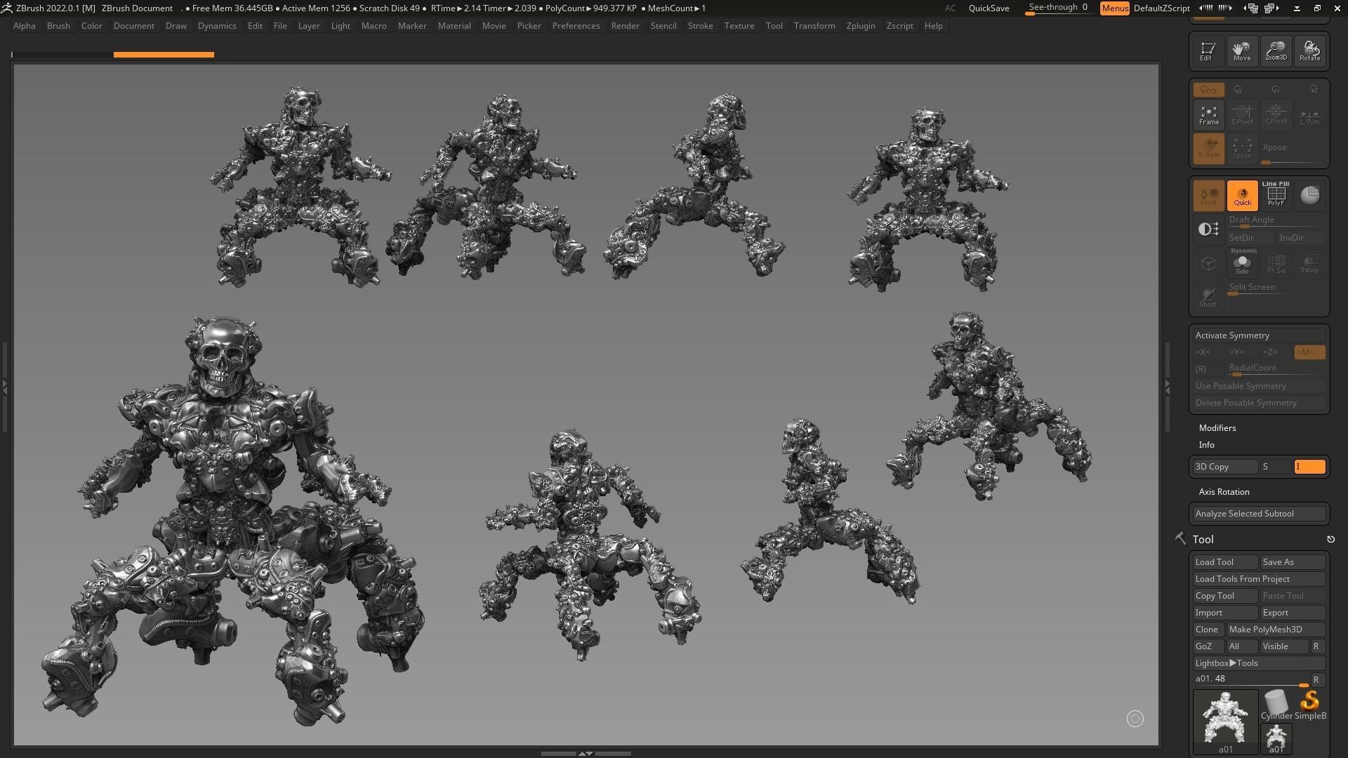 robot skull animal 145 3d print model 3D print model_13