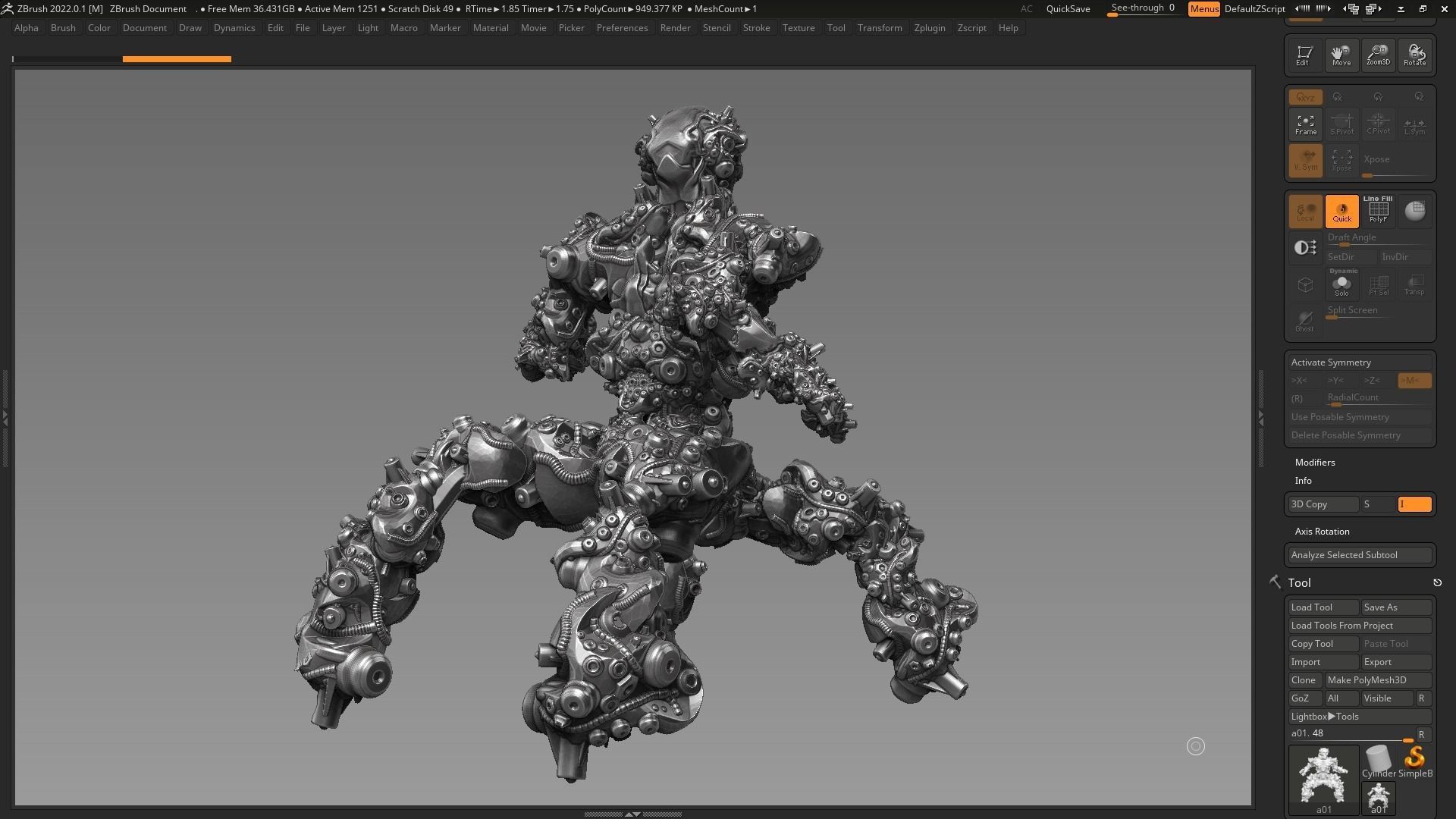 robot skull animal 145 3d print model 3D print model_7