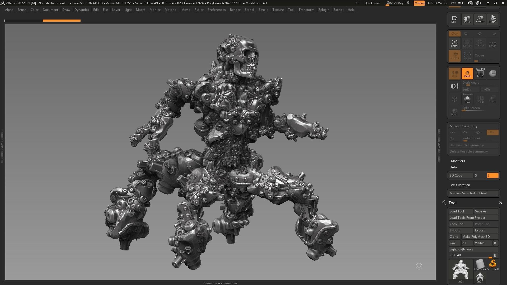 robot skull animal 145 3d print model 3D print model_3