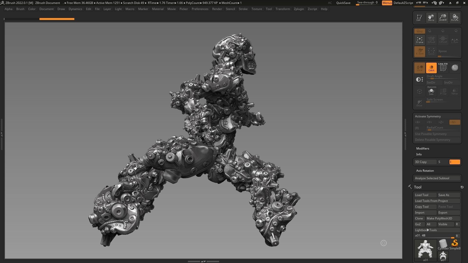 robot skull animal 145 3d print model 3D print model_5