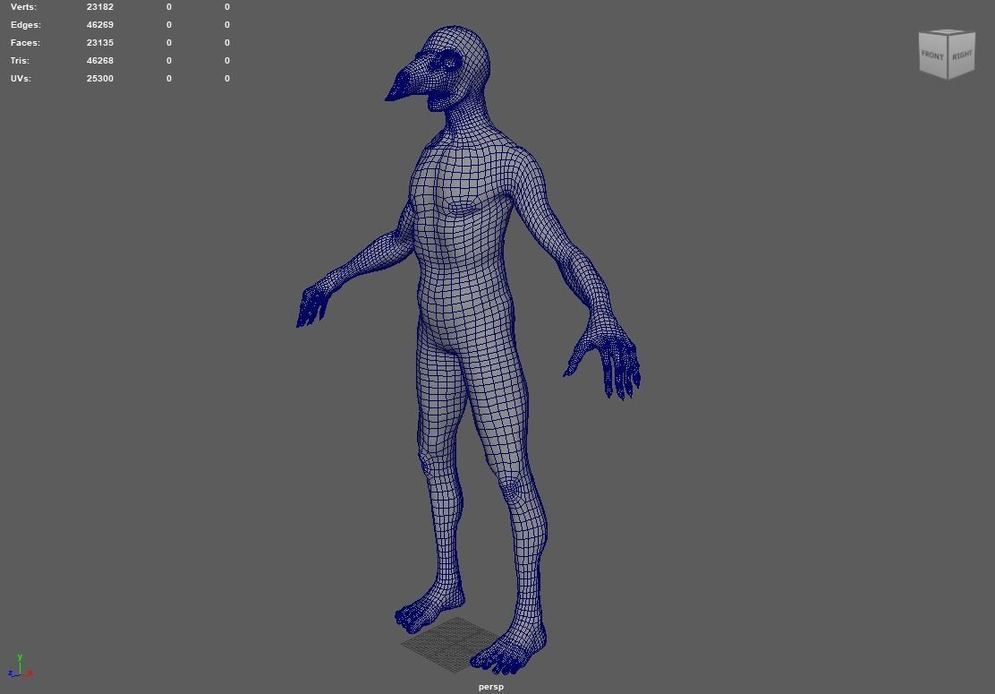 Low Poly Epic Skeleton Bloody Creature Low-poly 3D model_15