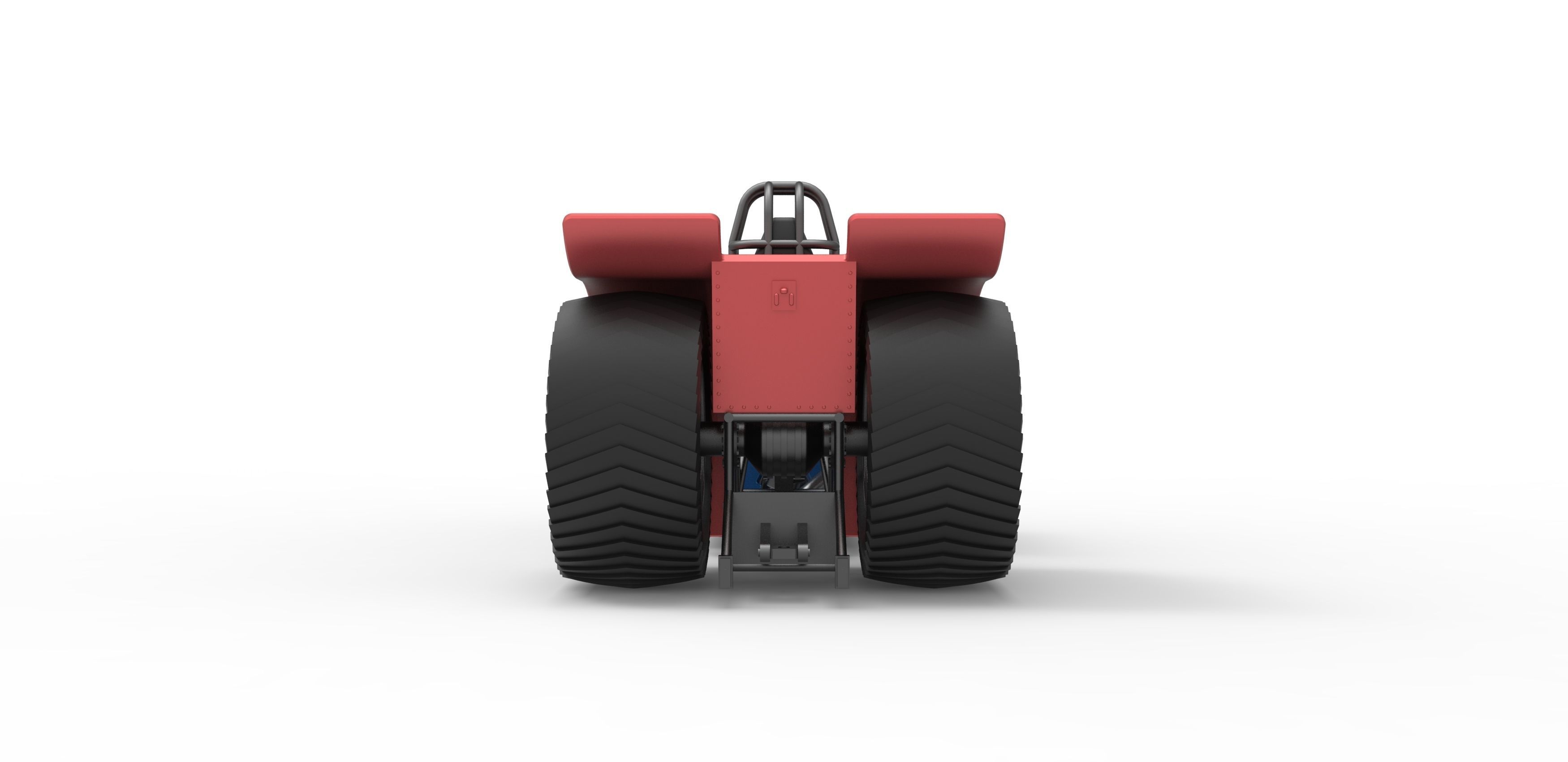 Pulling tractor 42 cylinder Radial engine Scale 1 to 25 3D print model_14