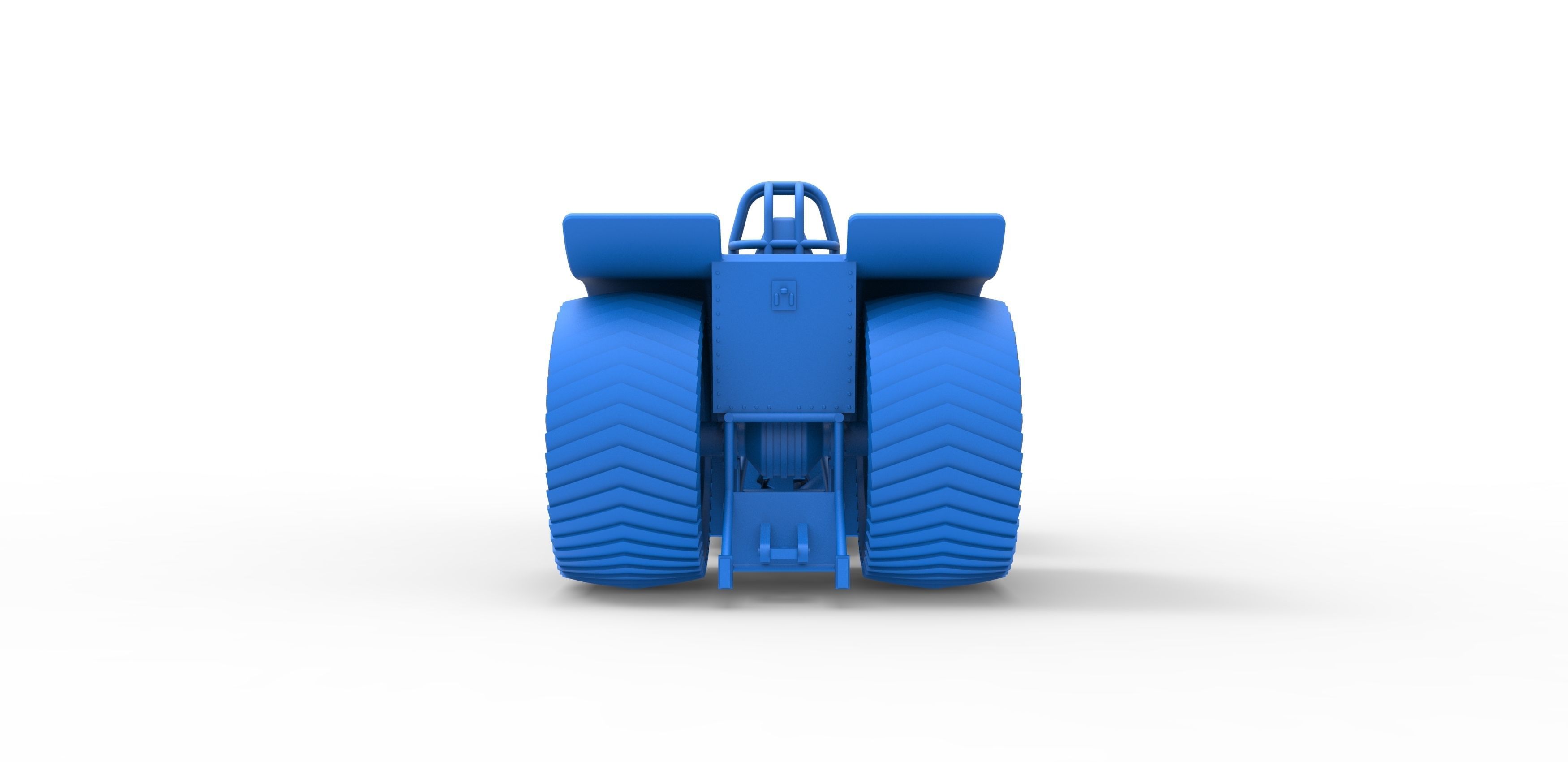 Pulling tractor 42 cylinder Radial engine Scale 1 to 25 3D print model_27