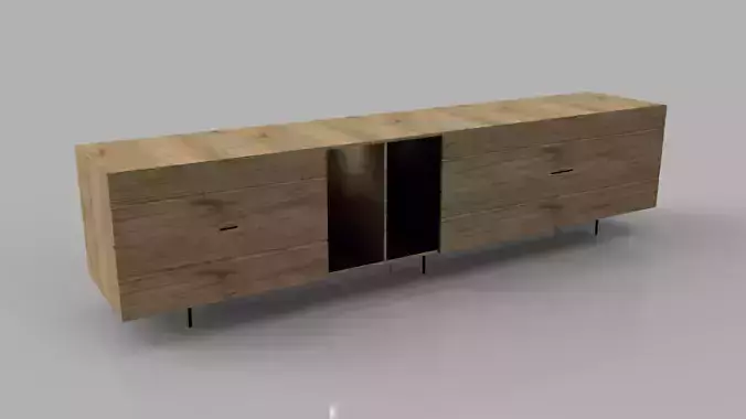 TV Rack Smart TV Flatscreen Wooden Lowboard