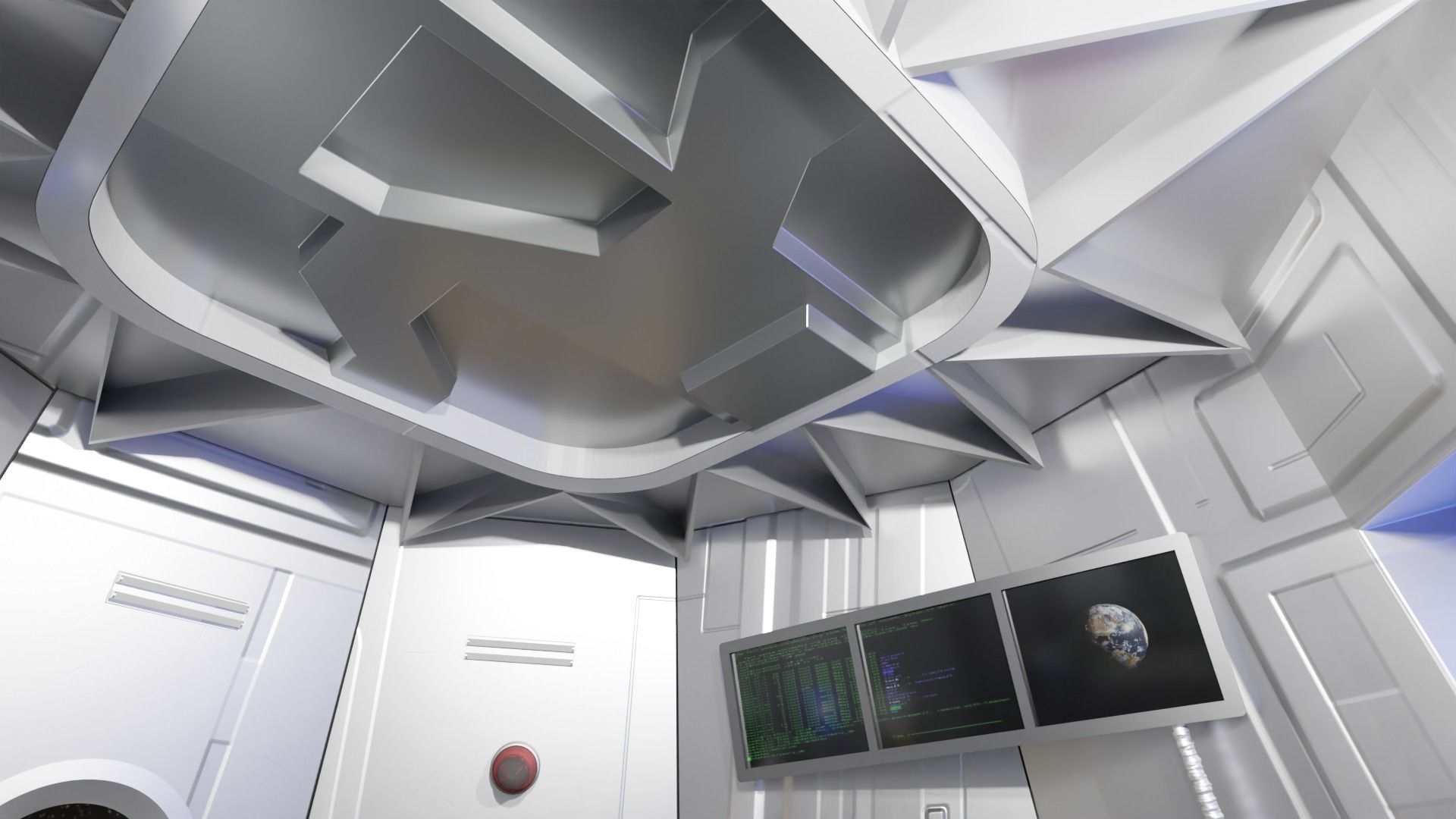 Sci-fi Space Pod 3D model_1