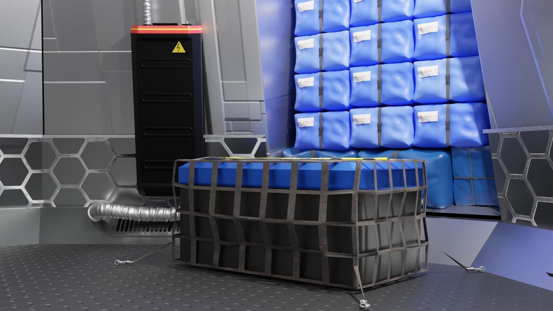 Sci-fi Space Pod 3D model_7