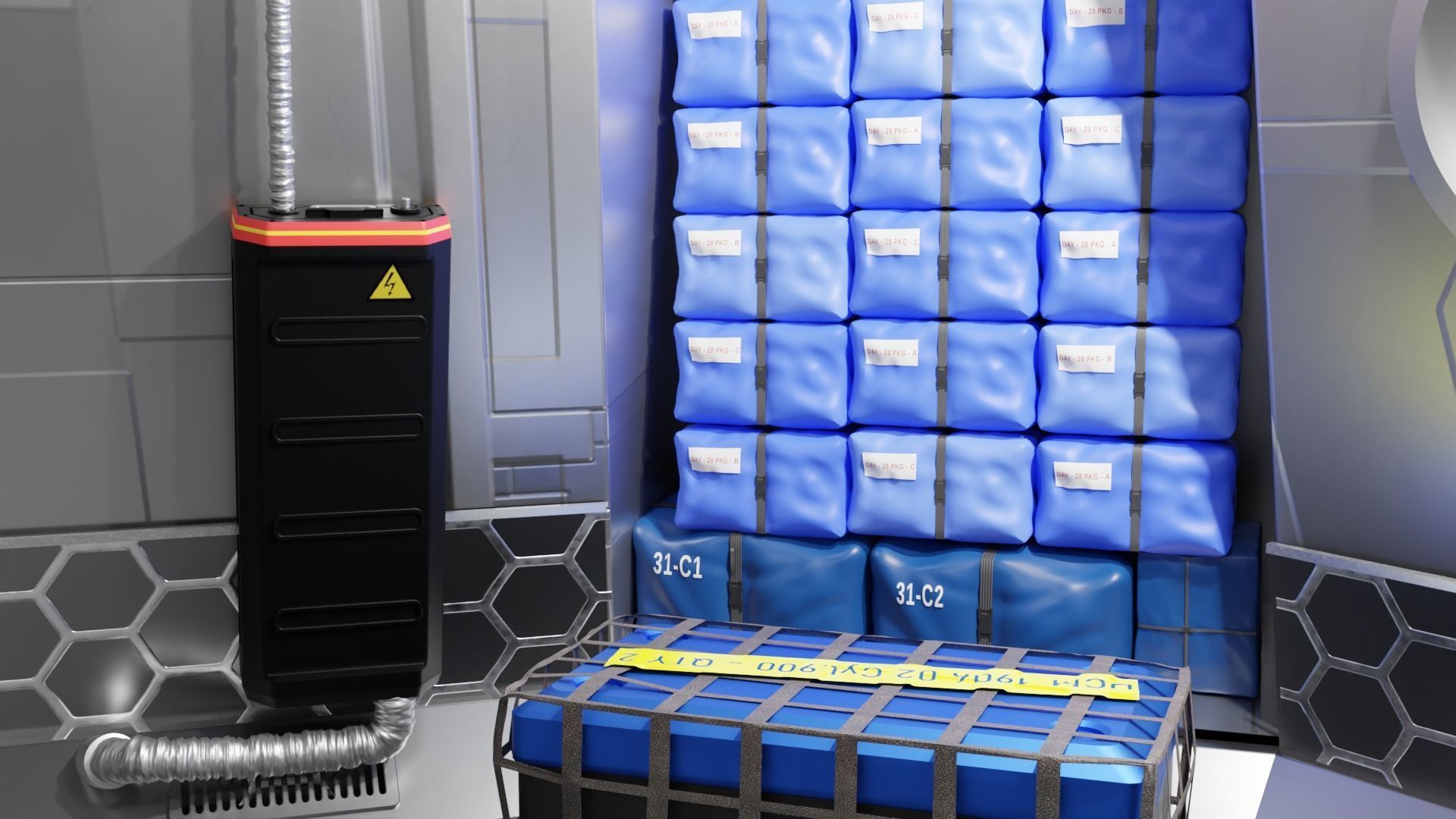 Sci-fi Space Pod 3D model_6