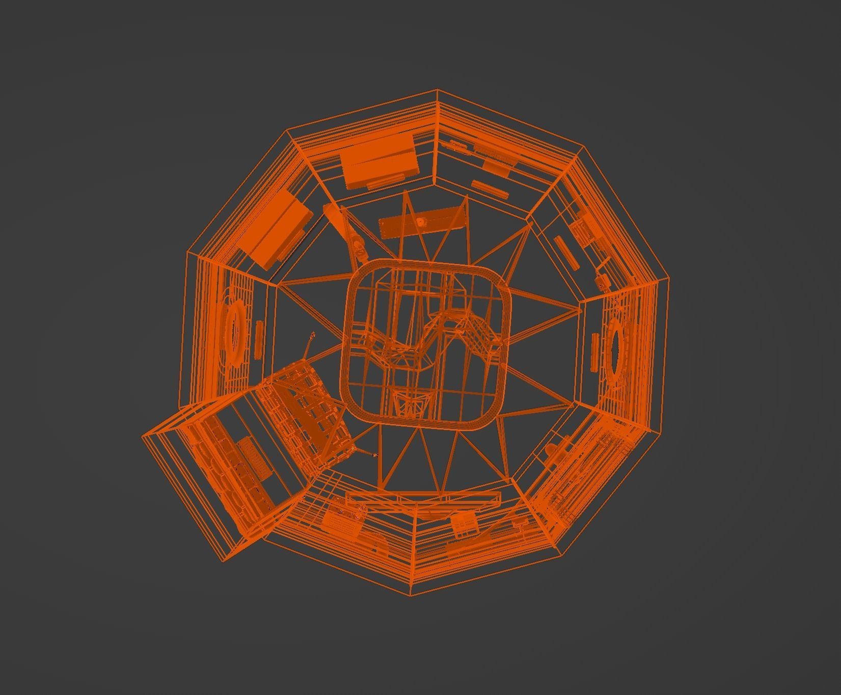 Sci-fi Space Pod 3D model_8