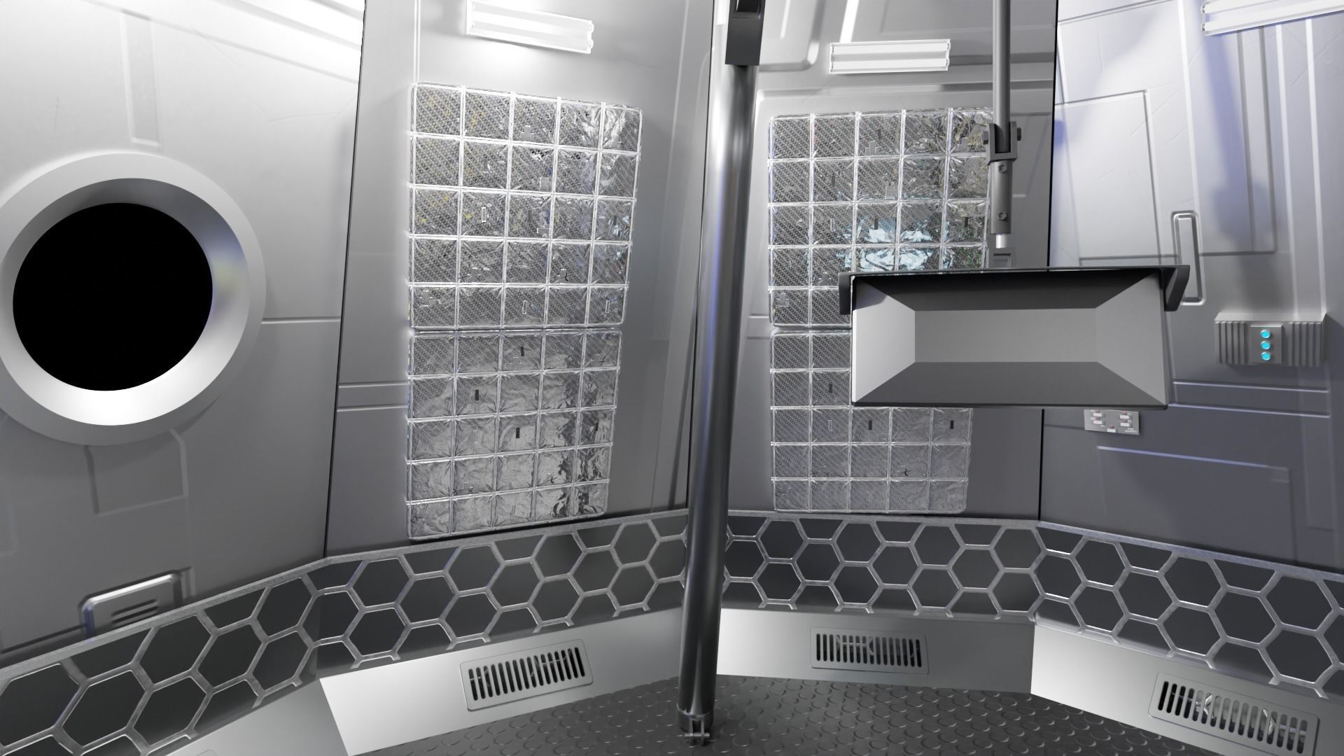 Sci-fi Space Pod 3D model_4