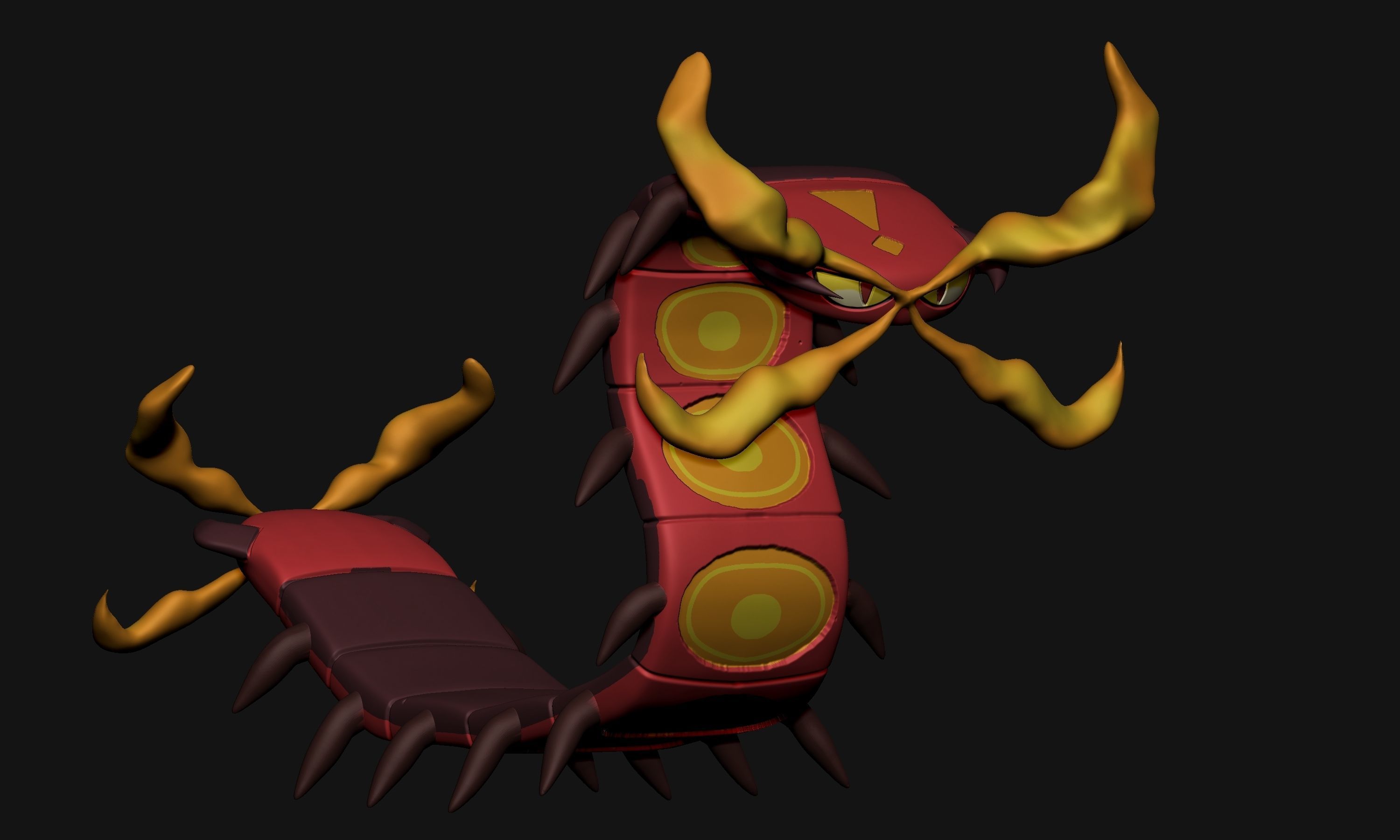 Pokemon - Centiskorch 3D print model_1