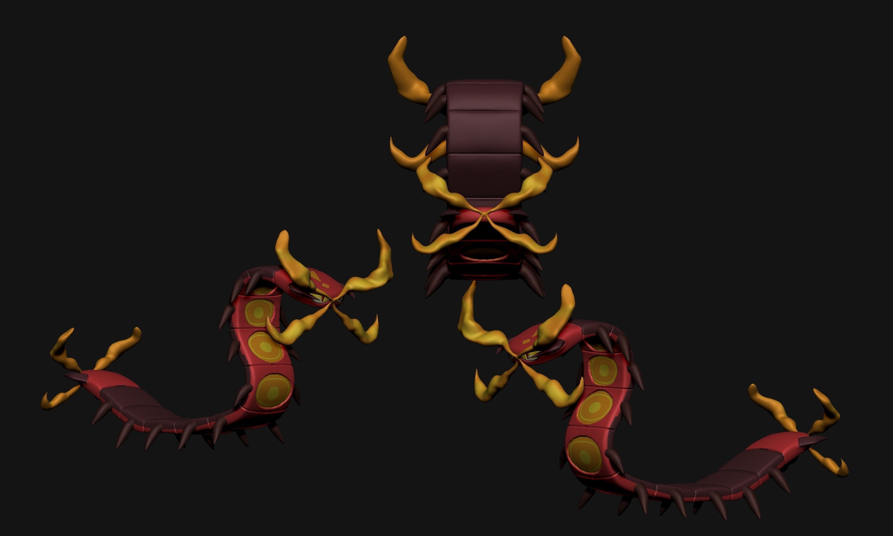 Pokemon - Sizzlipede and Centiskorch 3D print model_17