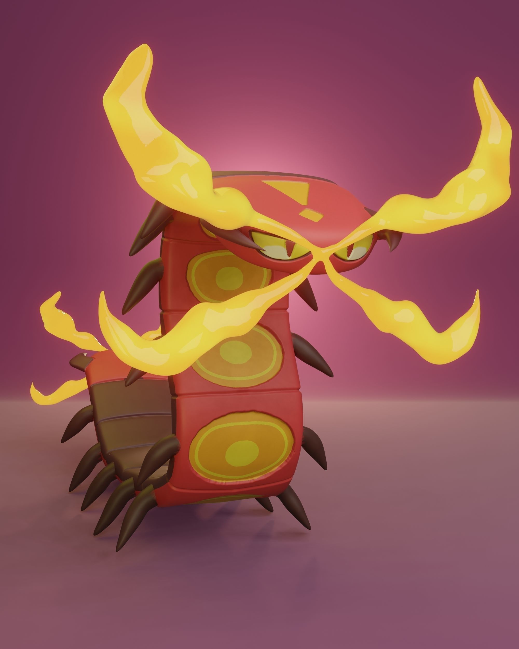 Pokemon - Sizzlipede and Centiskorch 3D print model_13