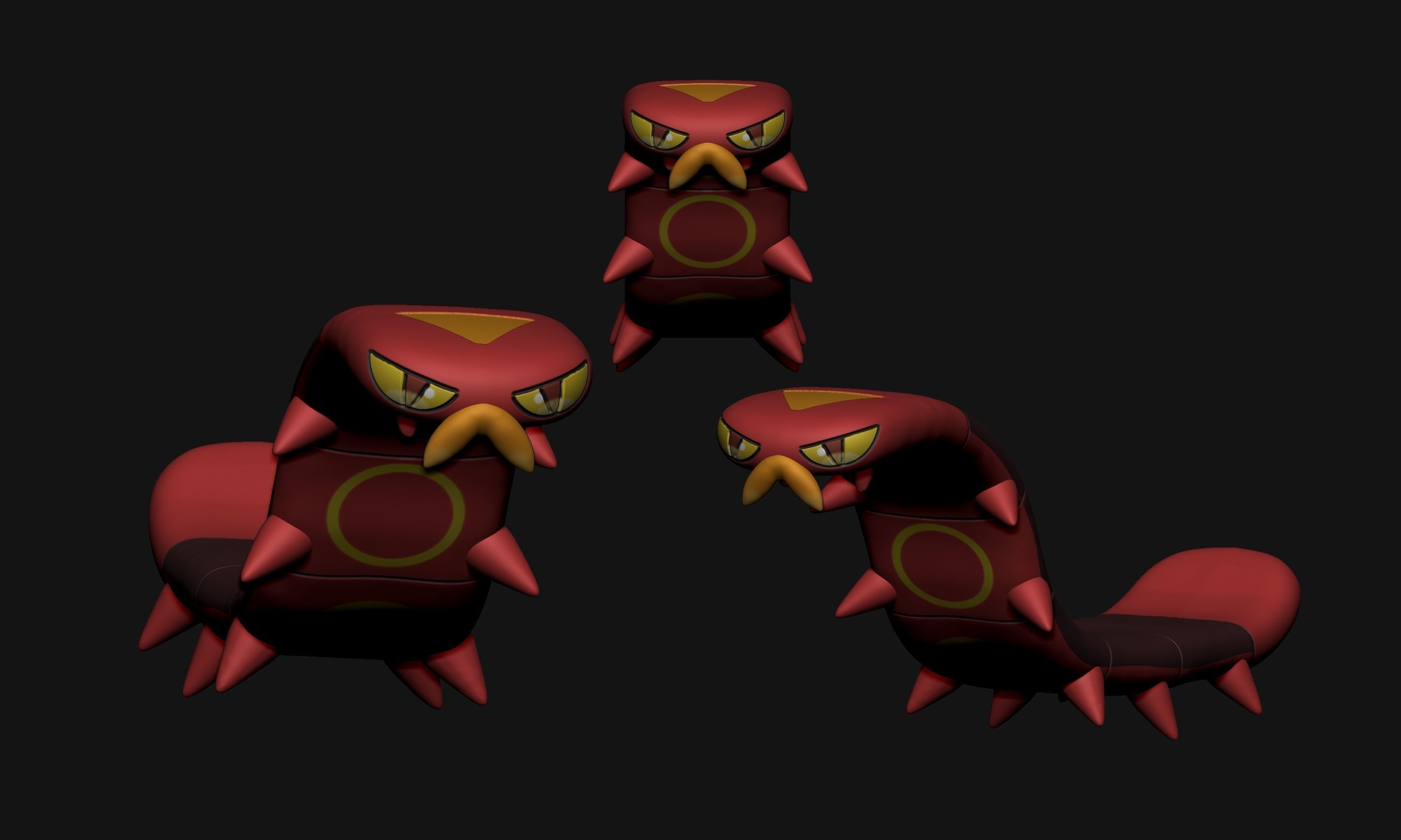 Pokemon - Sizzlipede and Centiskorch 3D print model_3