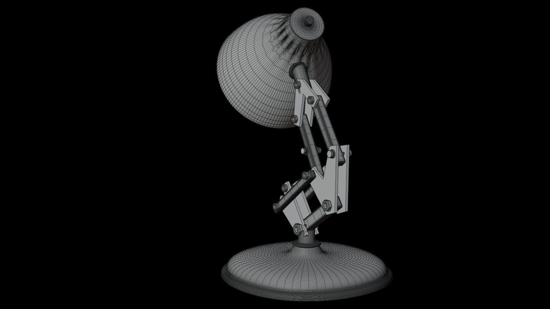 Luxo Jr Disney Pixar Lamp Low-poly 3D model_8