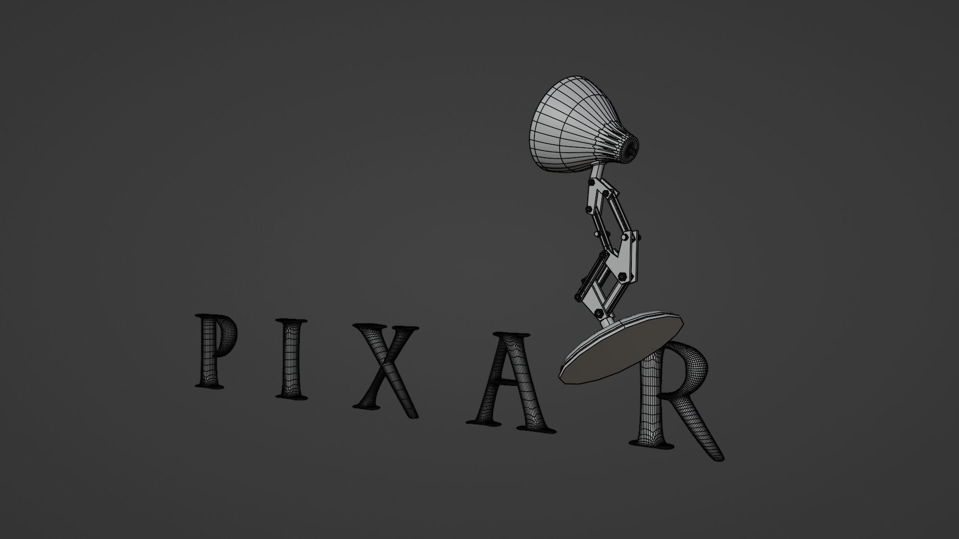 Luxo Jr Disney Pixar Lamp Low-poly 3D model_4