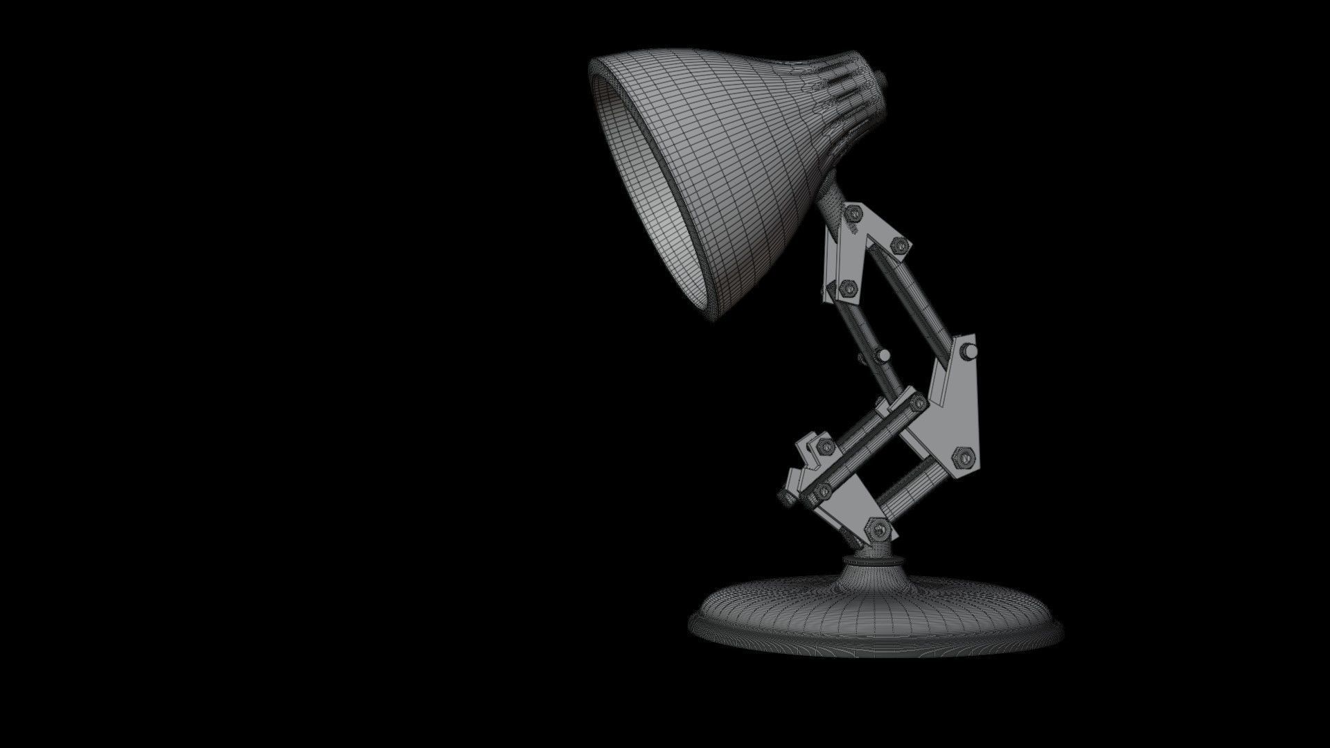 Luxo Jr Disney Pixar Lamp Low-poly 3D model_6