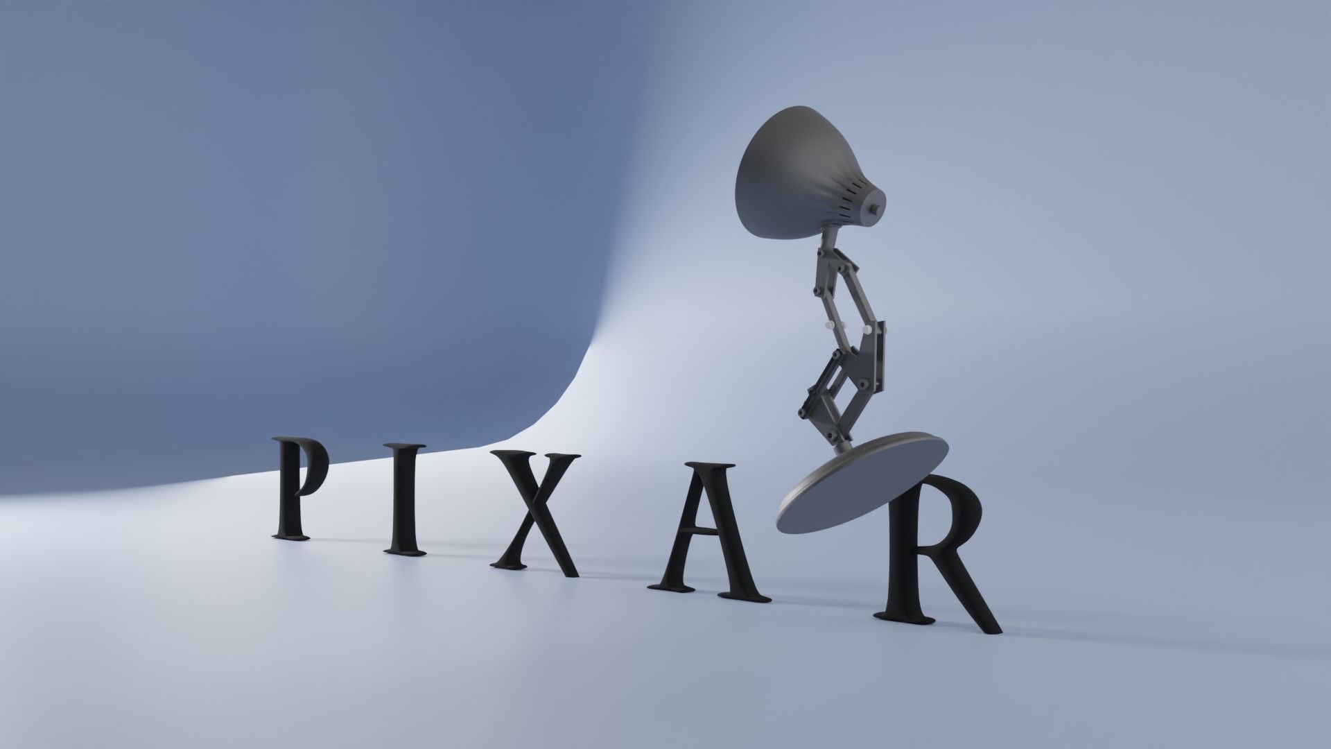 Luxo Jr Disney Pixar Lamp Low-poly 3D model_3