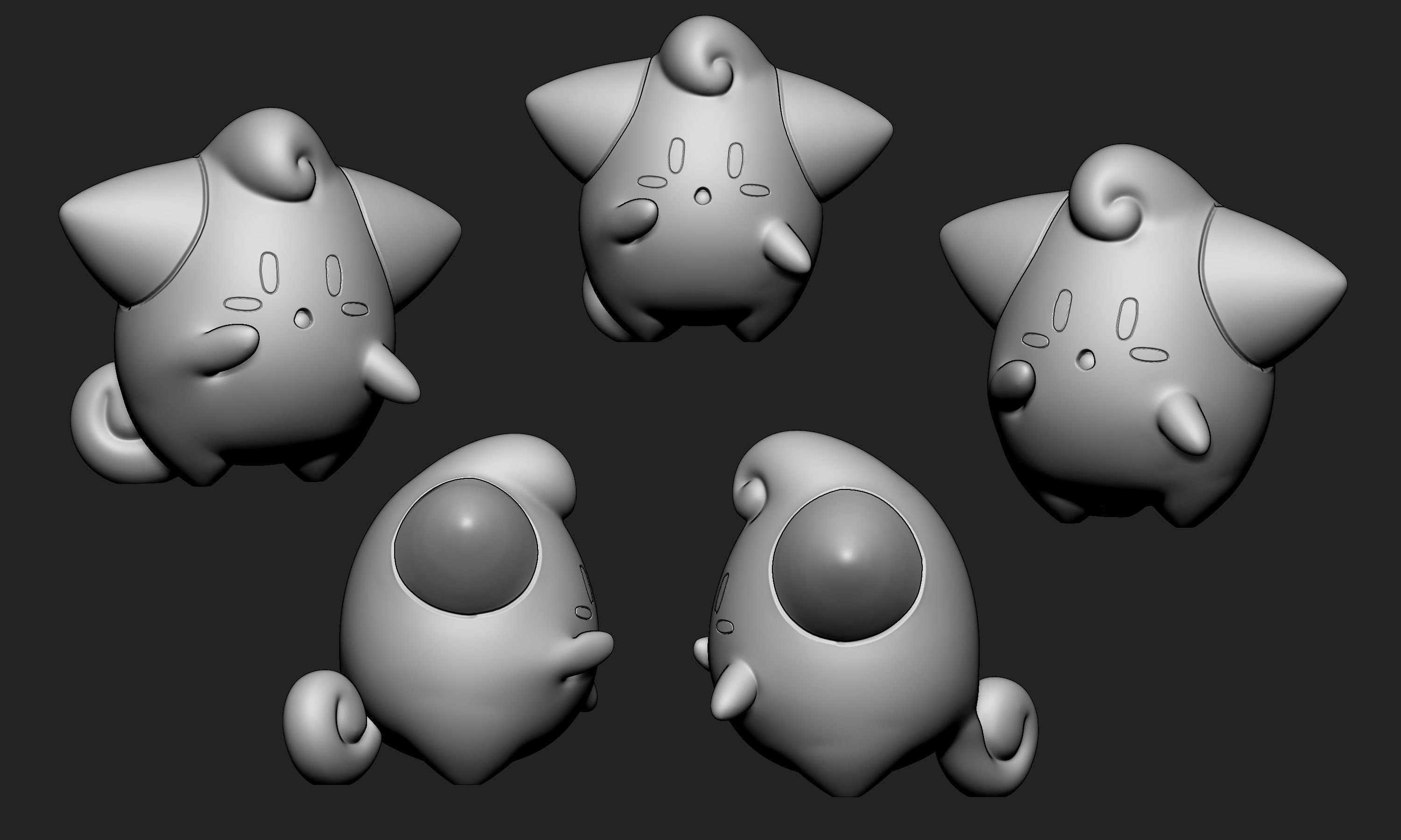 Pokemon - Cleffa with 2 different poses 3D print model_5