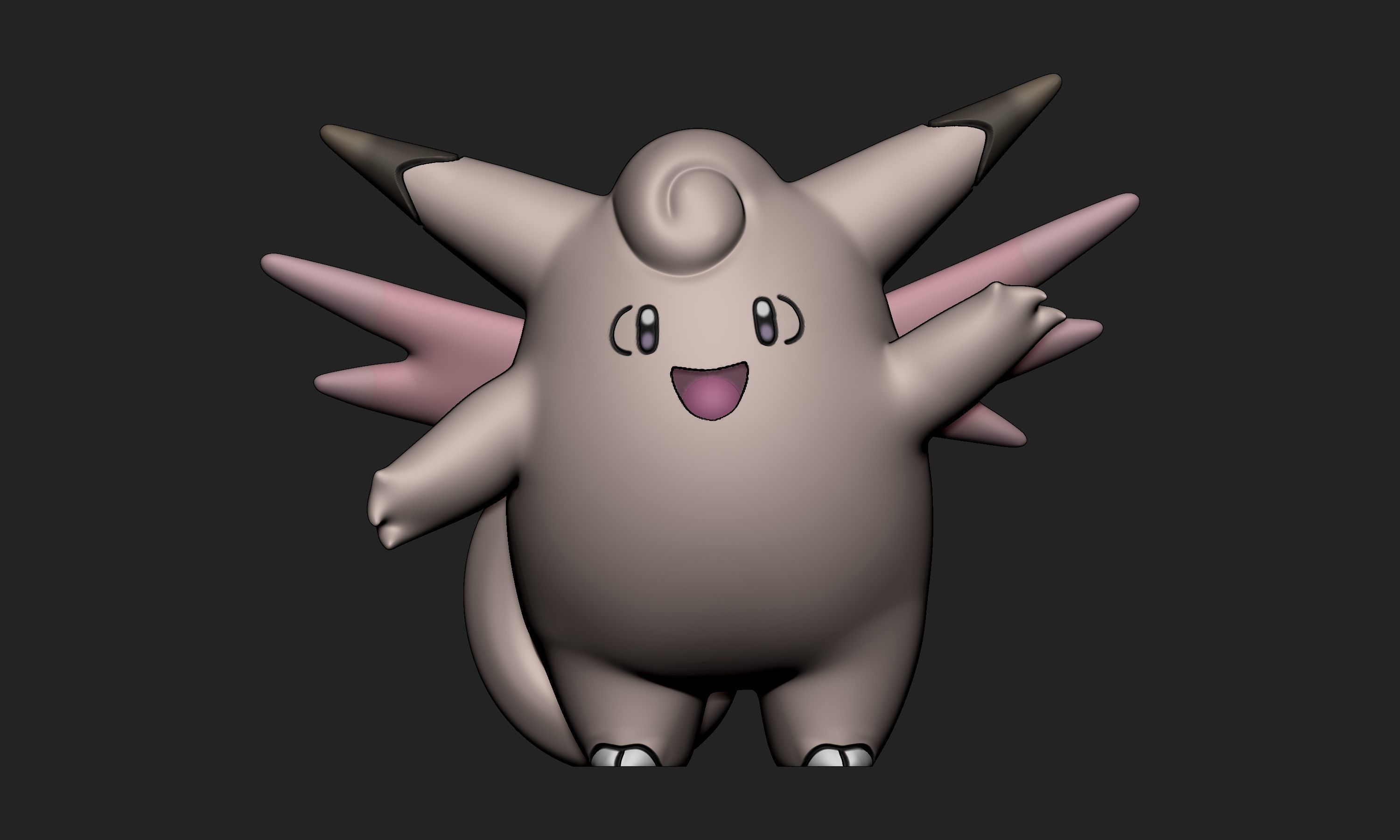Pokemon - Cleffa Clefairy and Clefable 3D print model_18