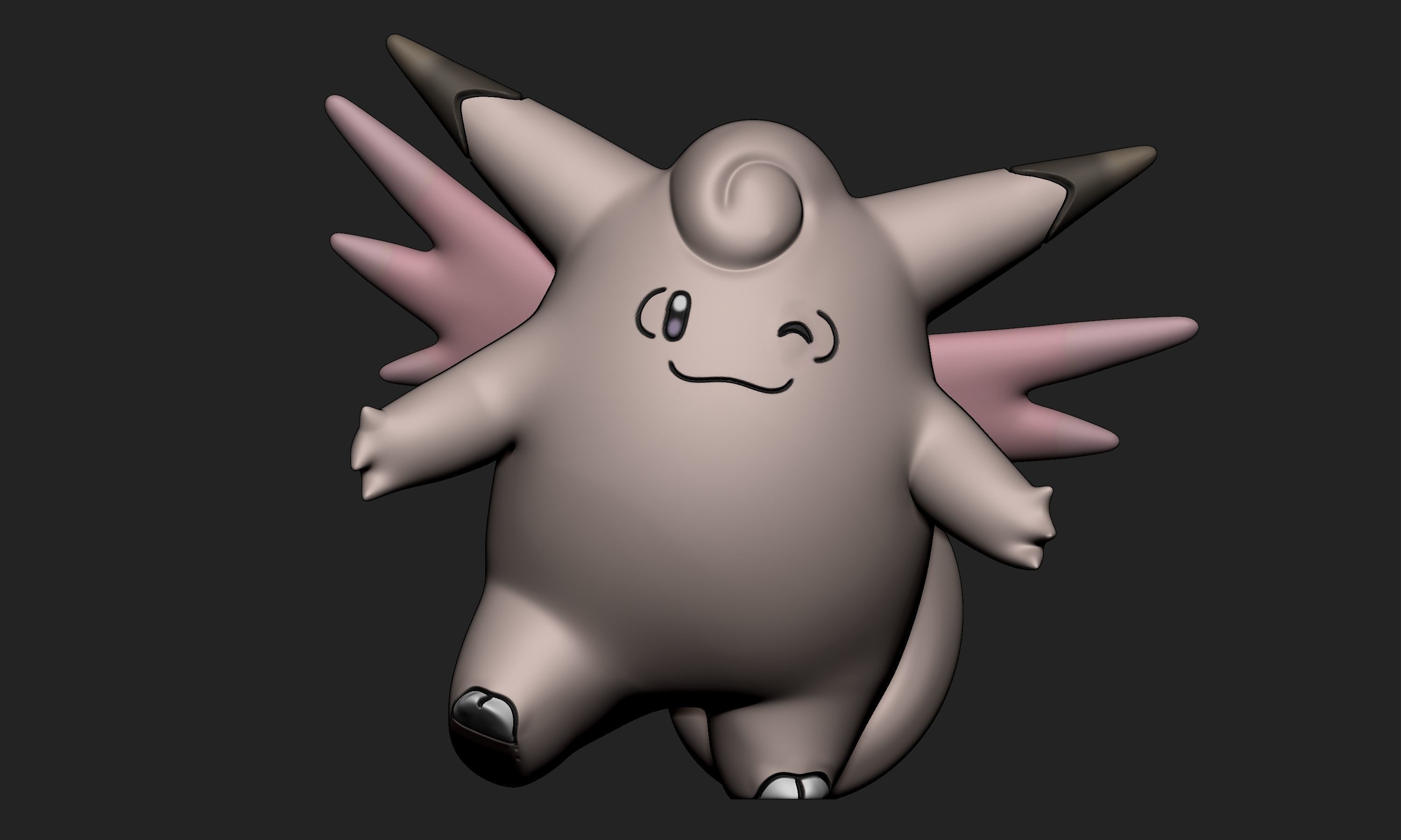 Pokemon - Cleffa Clefairy and Clefable 3D print model_20