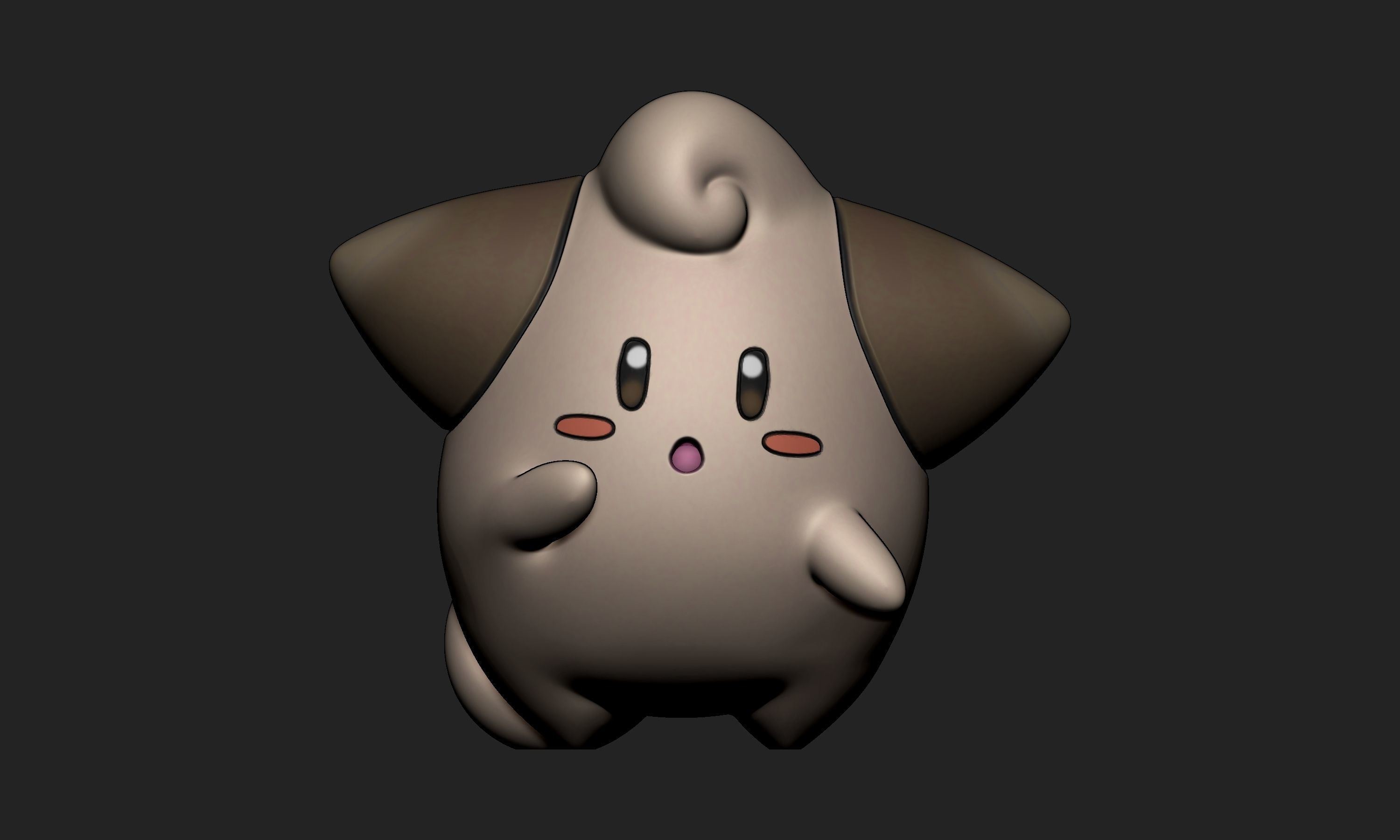 Pokemon - Cleffa Clefairy and Clefable 3D print model_11