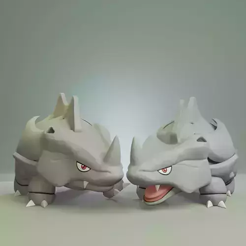 Pokemon - Rhyhorn with 2 different poses