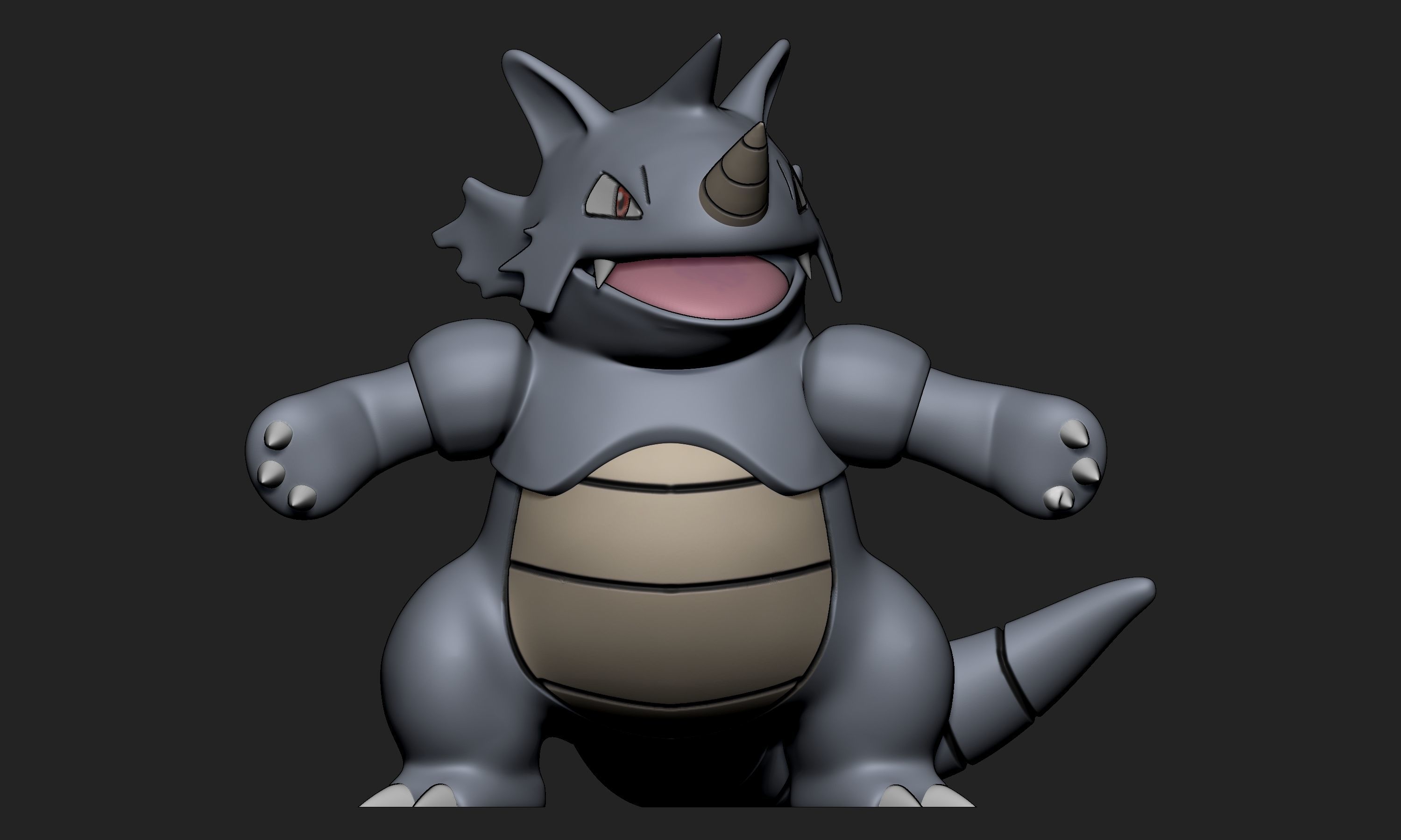 Pokemon - Rhydon with 2 different poses 3D print model_1