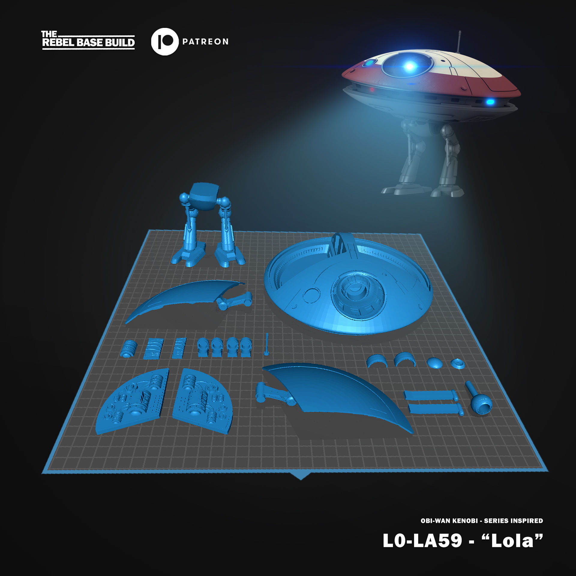 Princess Leia Droid Lola from Obiwan 3D print model_2