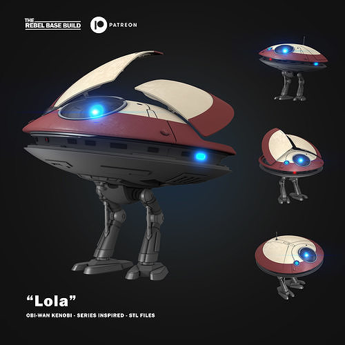 Princess Leia Droid Lola from Obiwan 3D print model