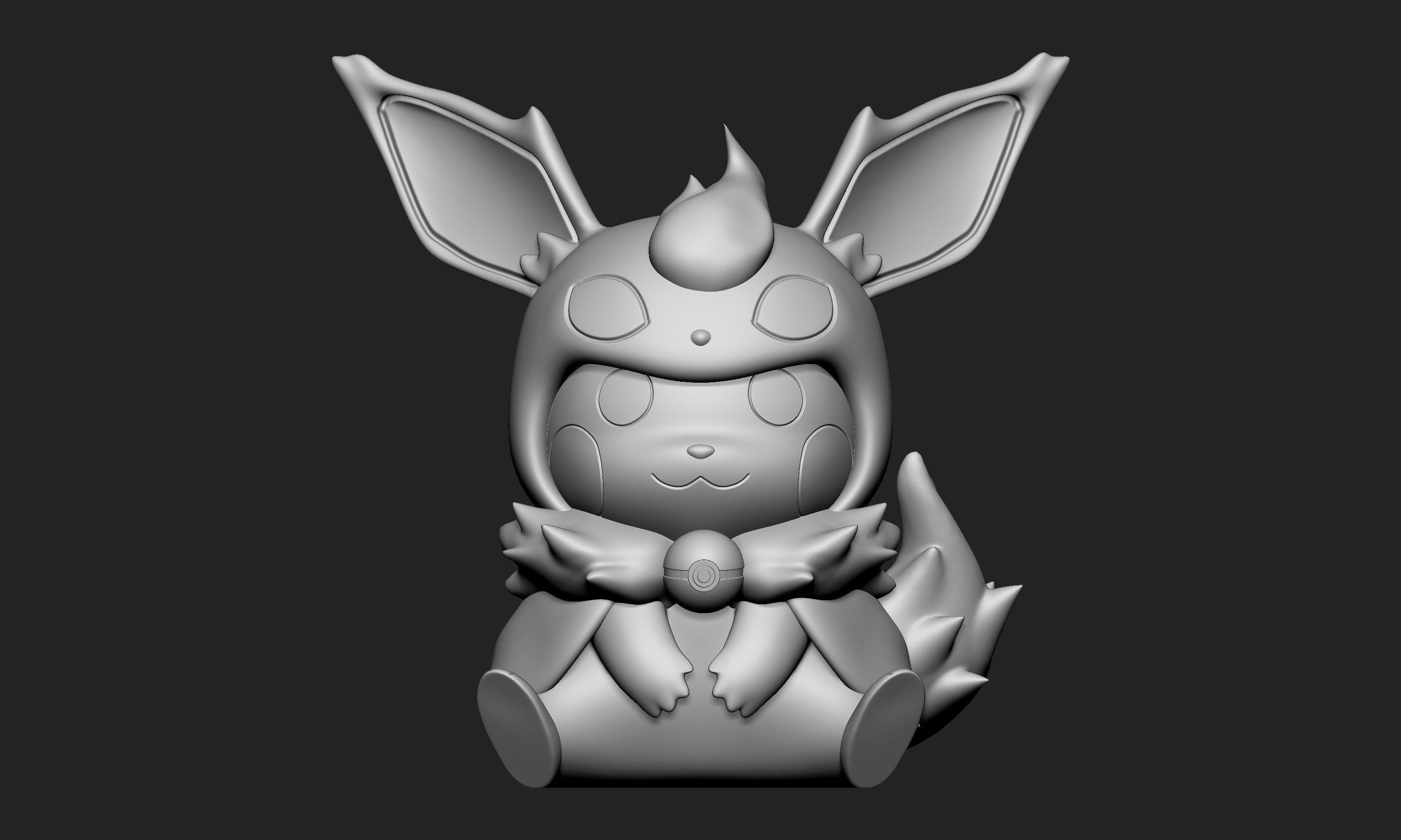 Pokemon - Pikachu Cosplay Flareon Free 3D print model_4