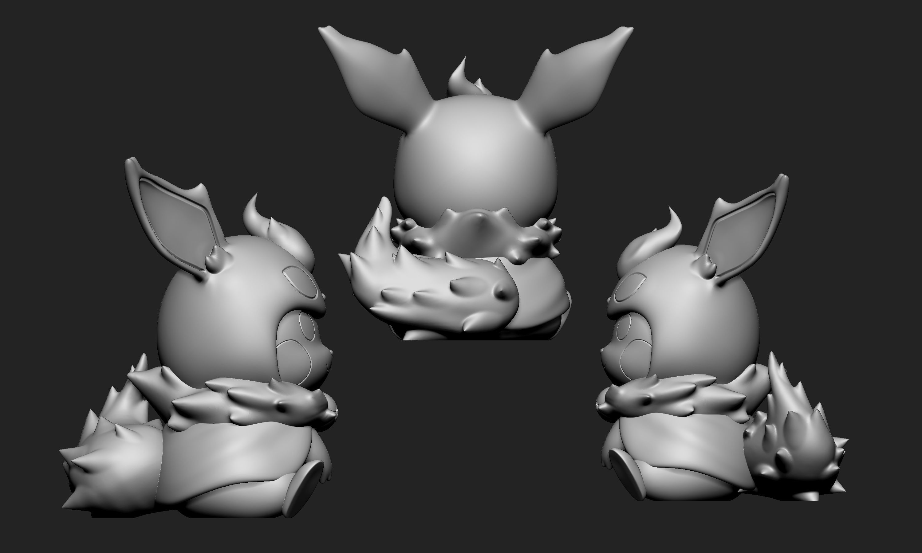 Pokemon - Pikachu Cosplay Flareon Free 3D print model_6