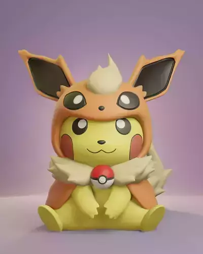 Pokemon - Pikachu Cosplay Flareon Free 3D print model