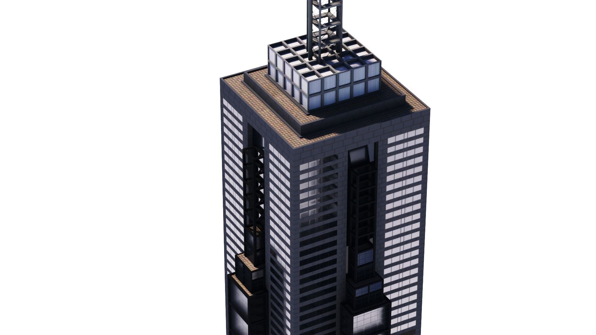 101 Collins St Low-poly 3D model_6