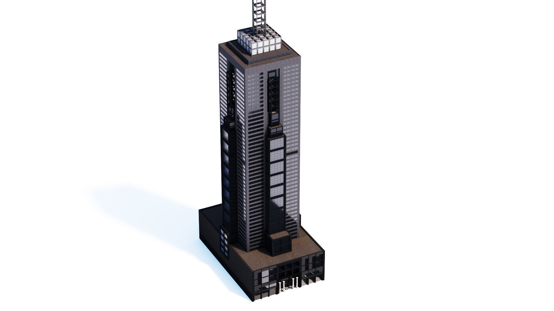 101 Collins St Low-poly 3D model_11