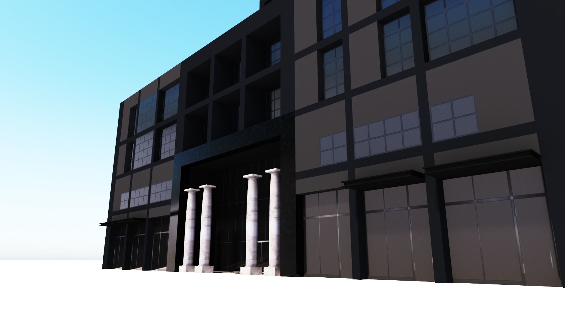 101 Collins St Low-poly 3D model_21