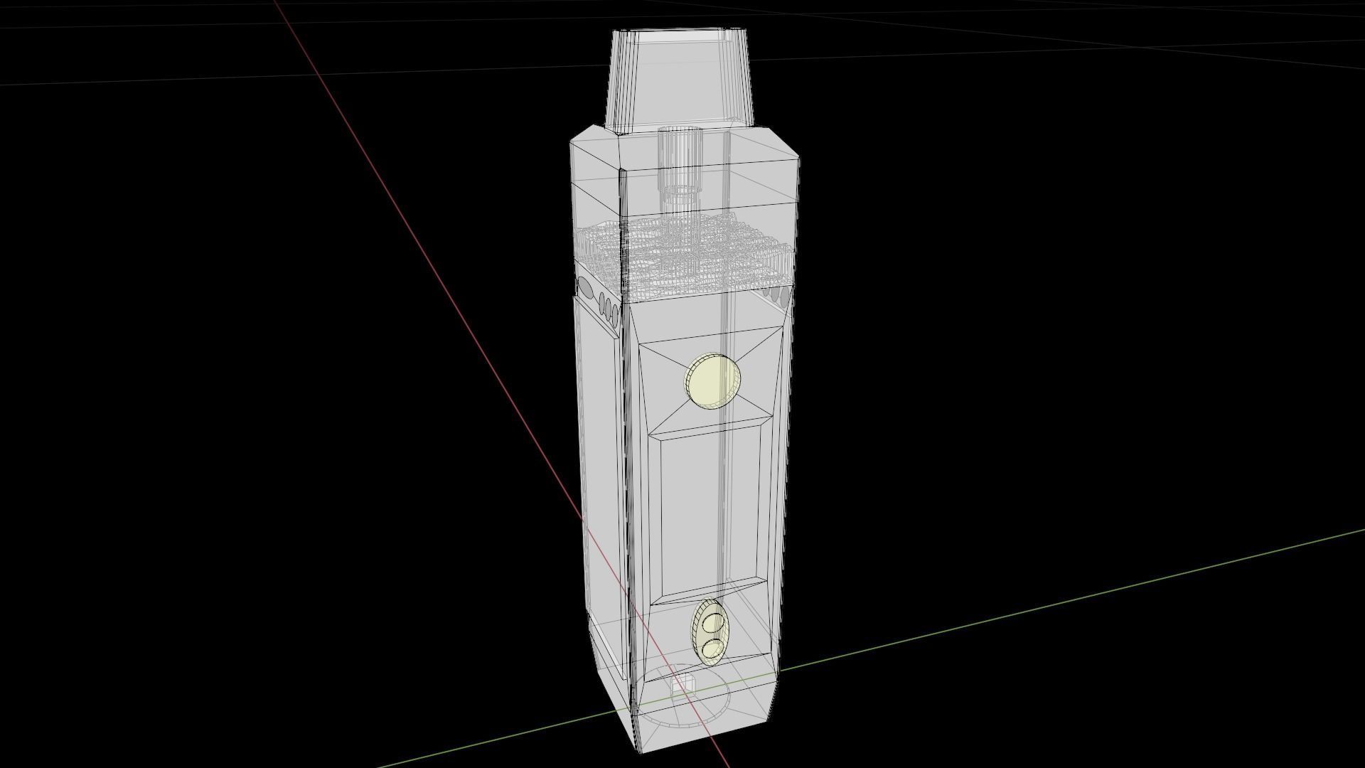 Electronic Cigarette Low-poly 3D model_6