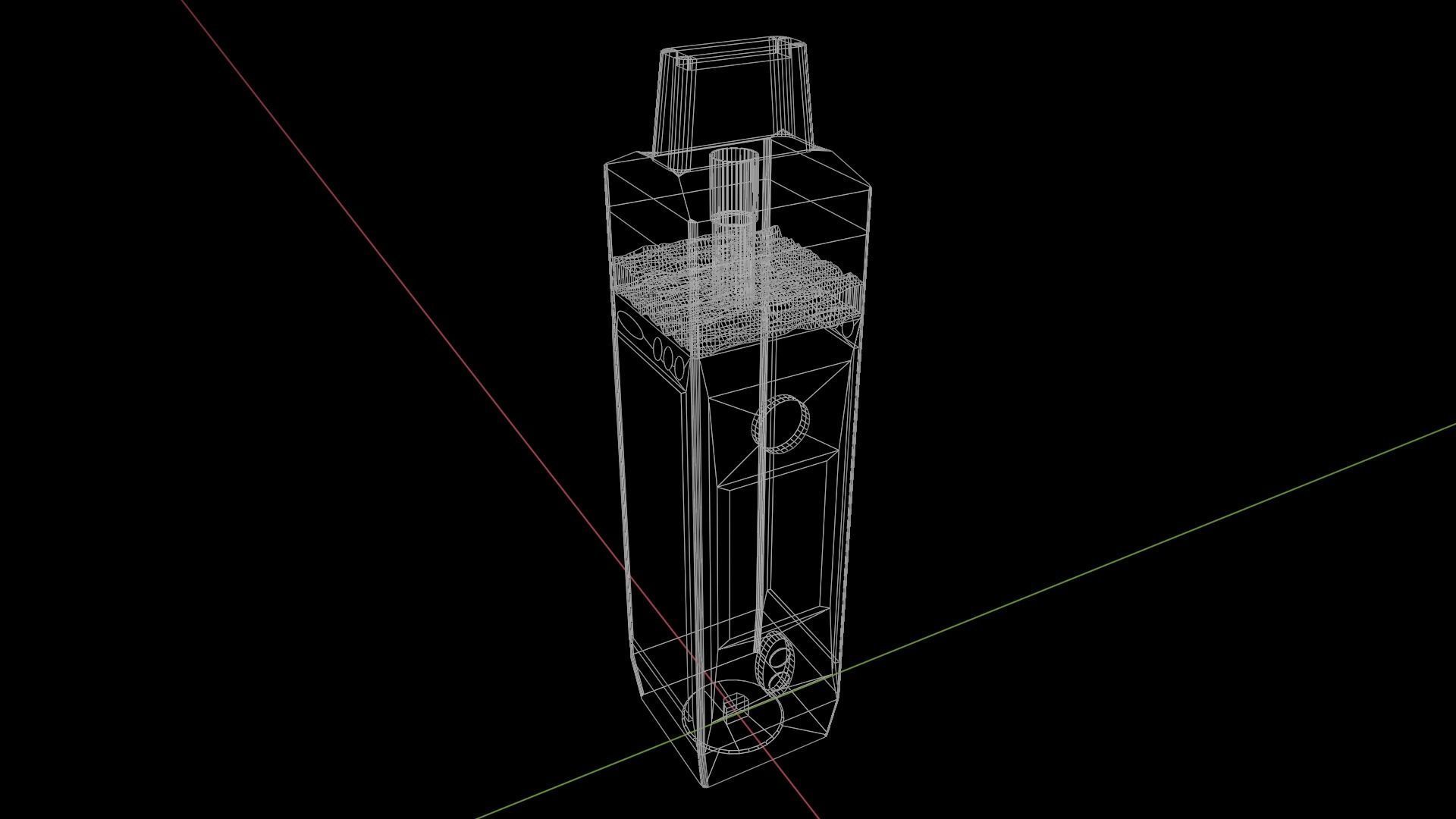 Electronic Cigarette Low-poly 3D model_7