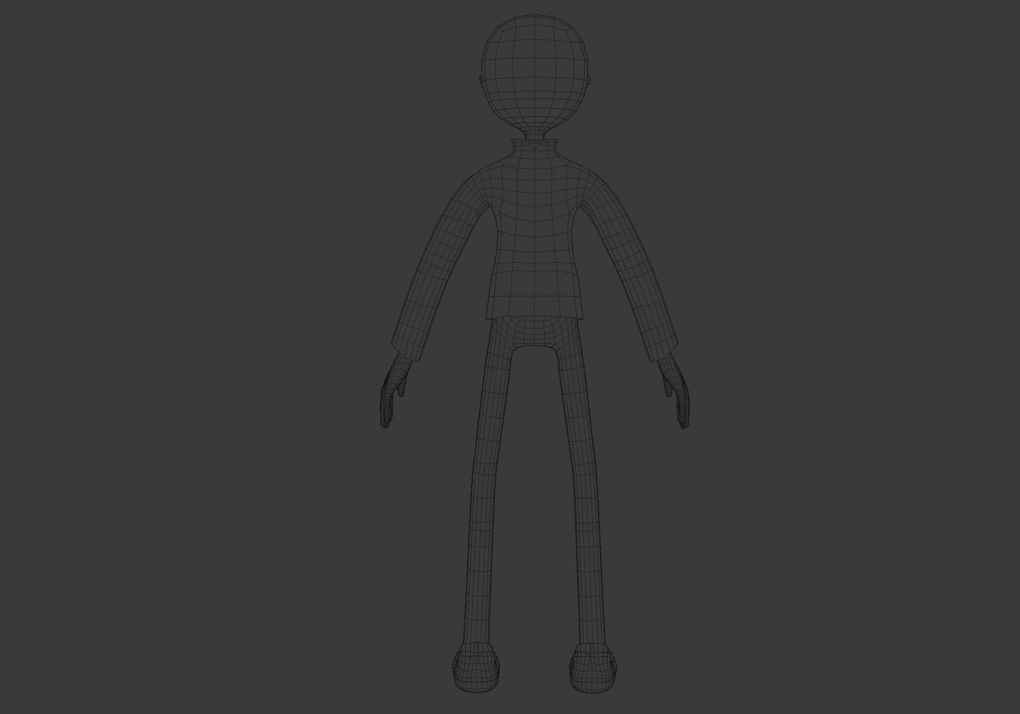 nerdy cartoon boy  3D model_9