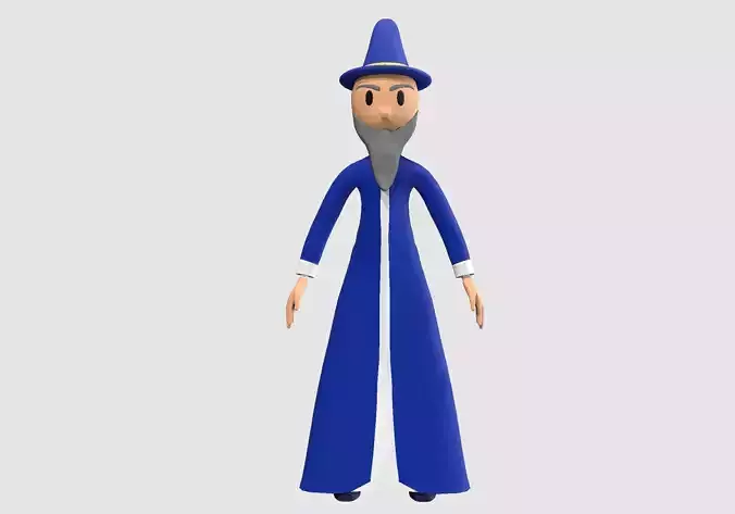 male cartoon wizard 