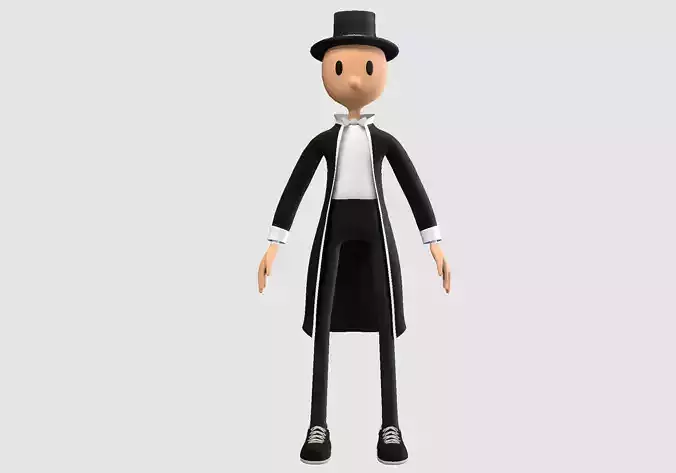 male cartoon magician 