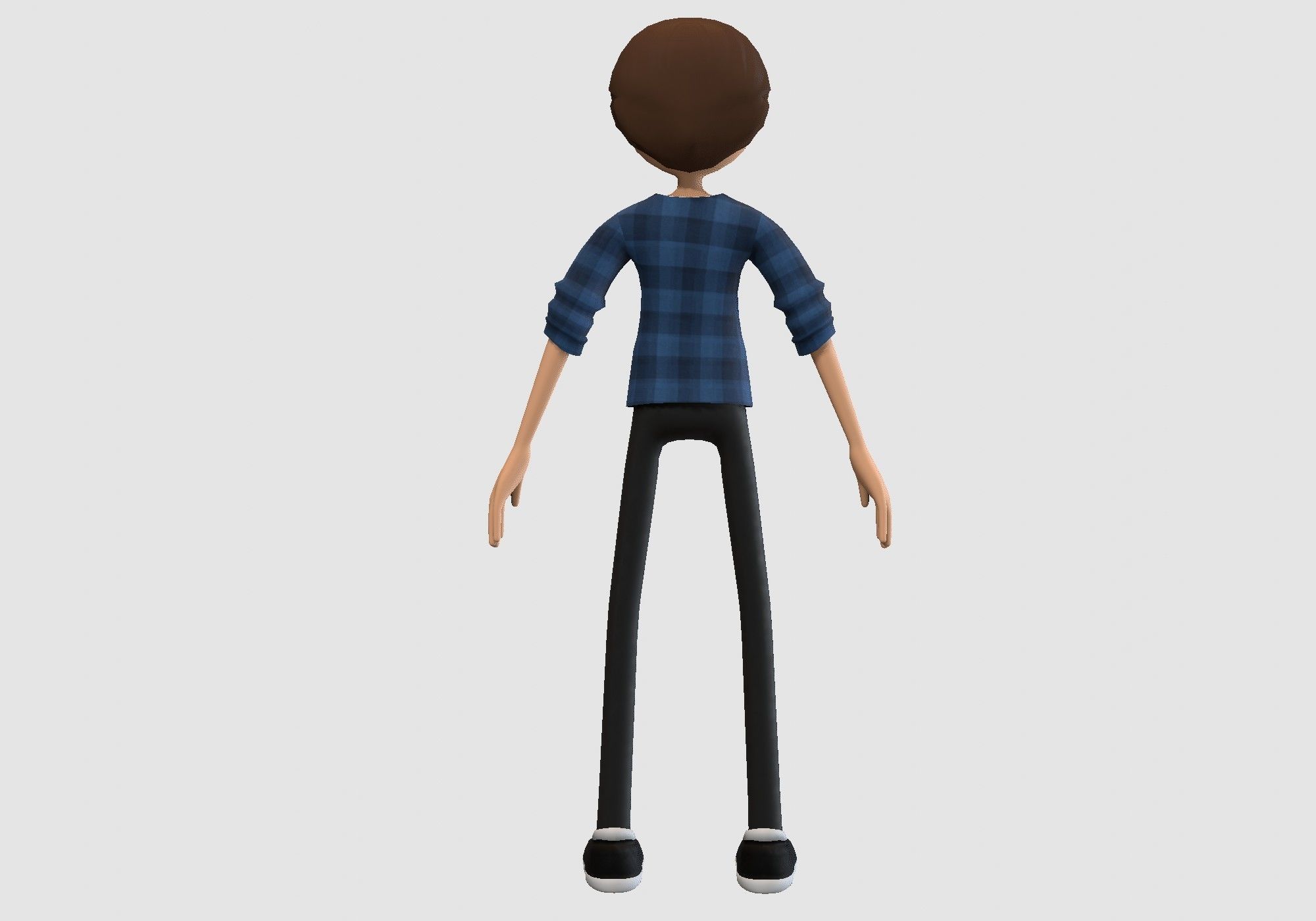 male cartoon boy  3D model_4