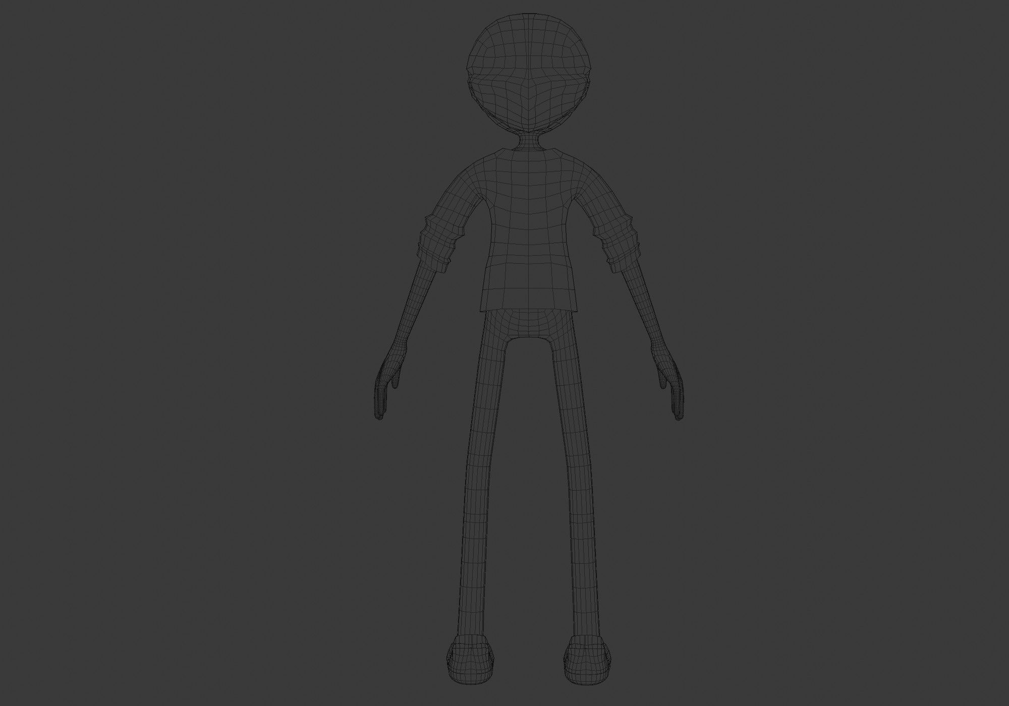 male cartoon boy  3D model_9