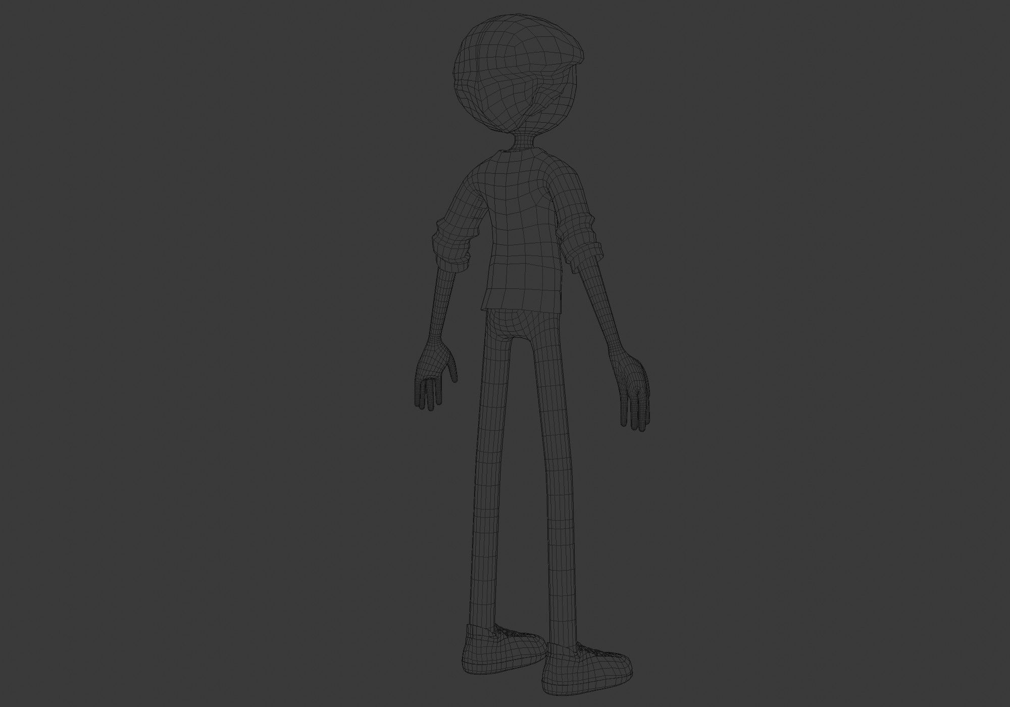 male cartoon boy  3D model_8