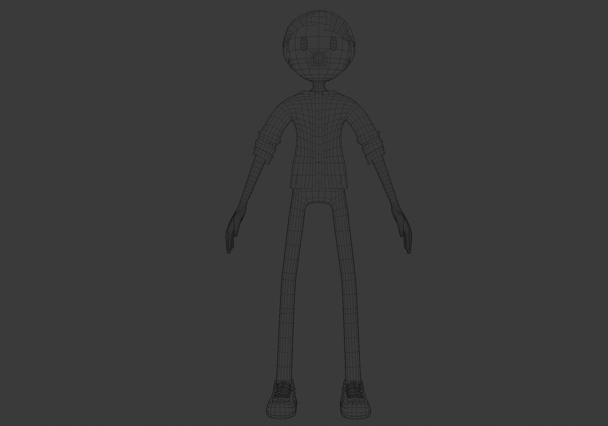 male cartoon boy  3D model_5